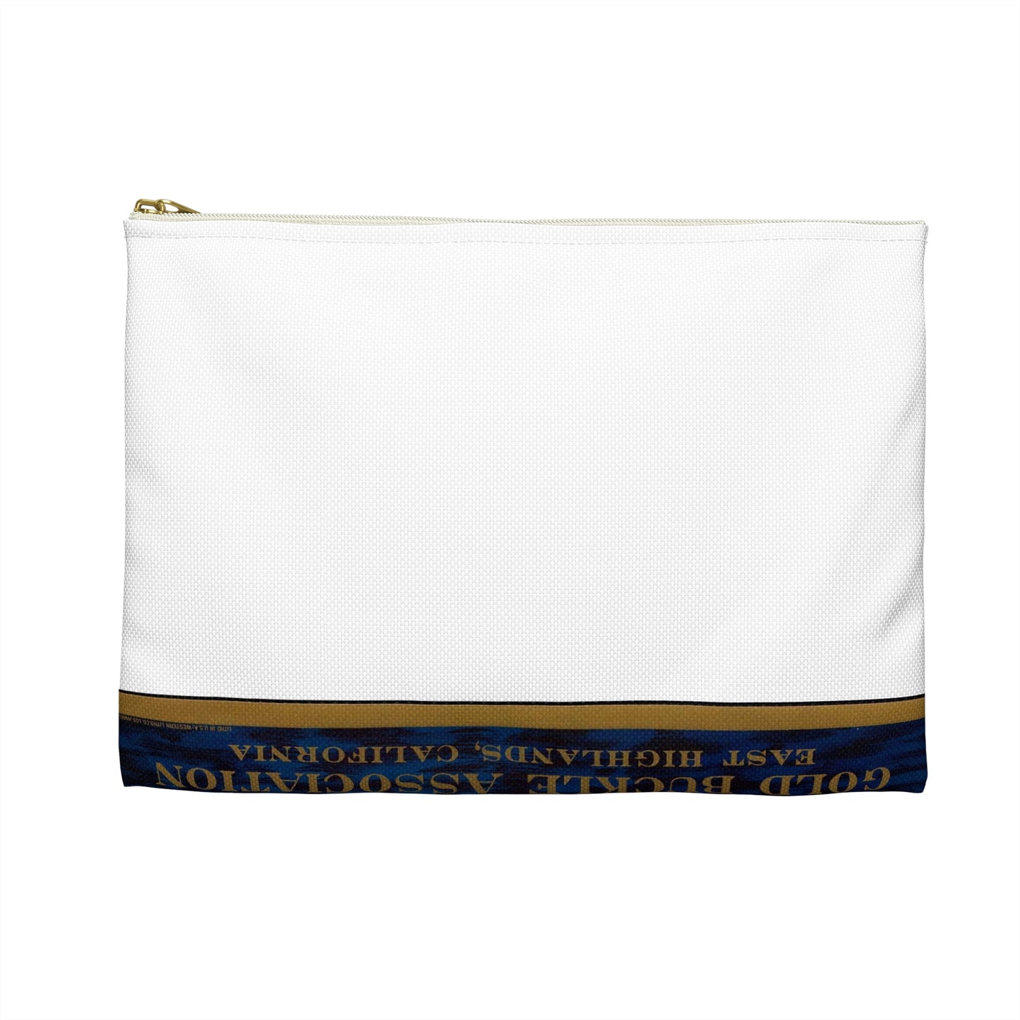 Greenspot Brand: Gold Buckle Association, East Highlands, California Large Organizer Pouch with Black Zipper