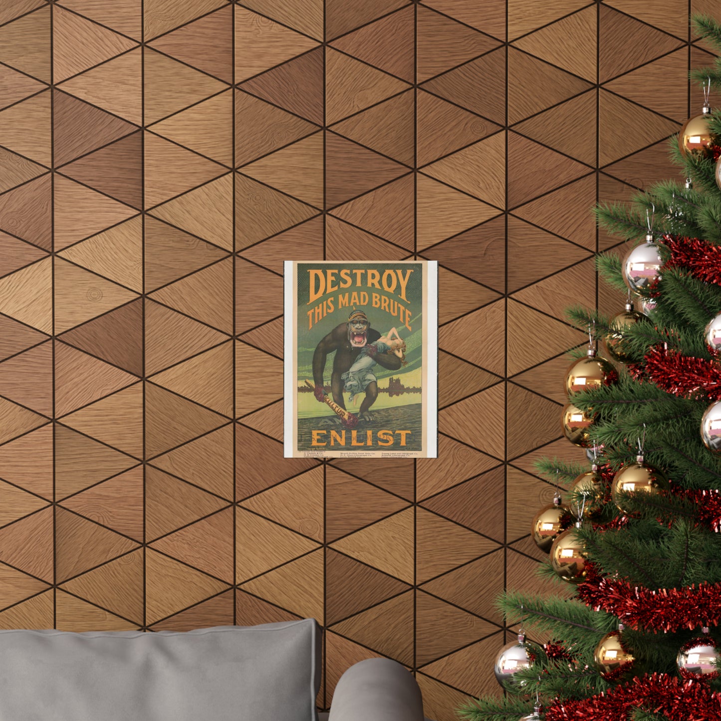 Destroy this mad brute Enlist - U.S. Army. High Quality Matte Wall Art Poster for Home, Office, Classroom