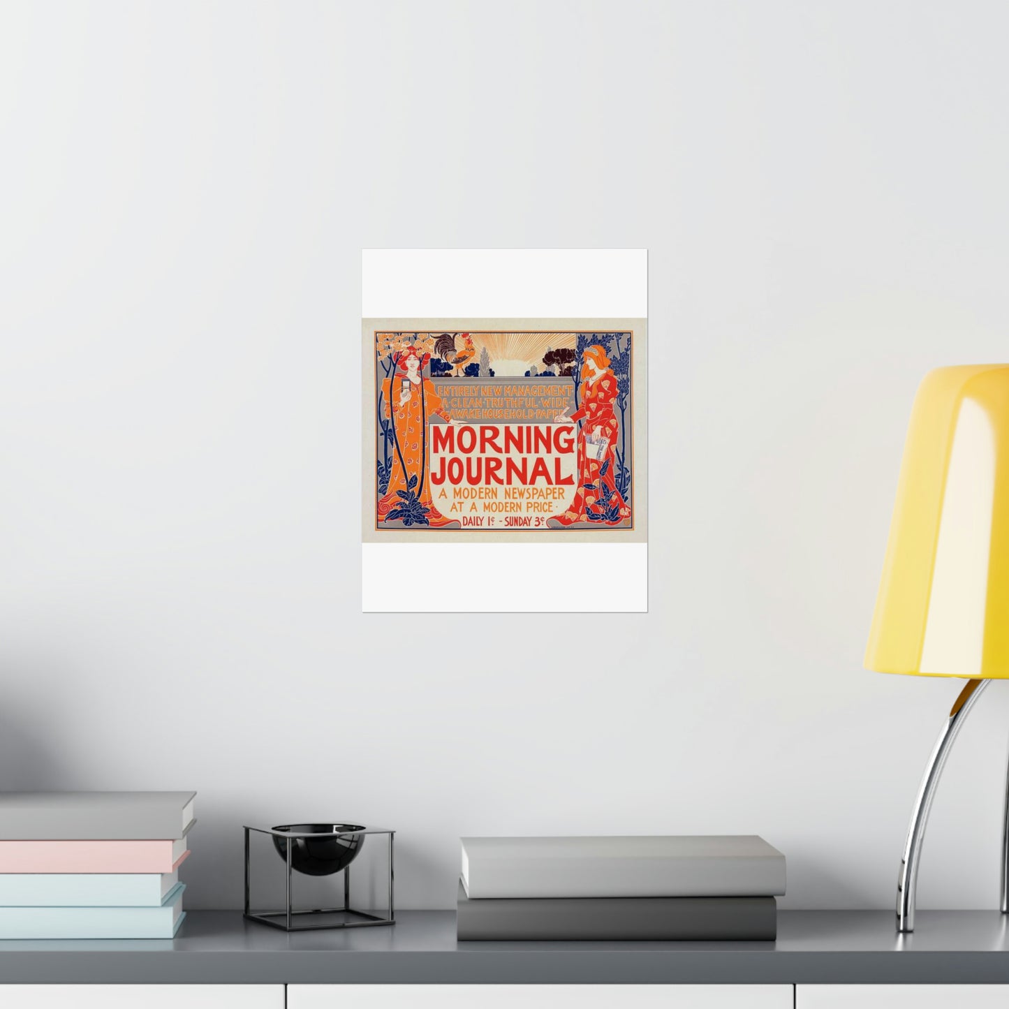 Louis Rhead - Affiche américaine pour le "Morning Journal". High Quality Matte Wall Art Poster for Home, Office, Classroom