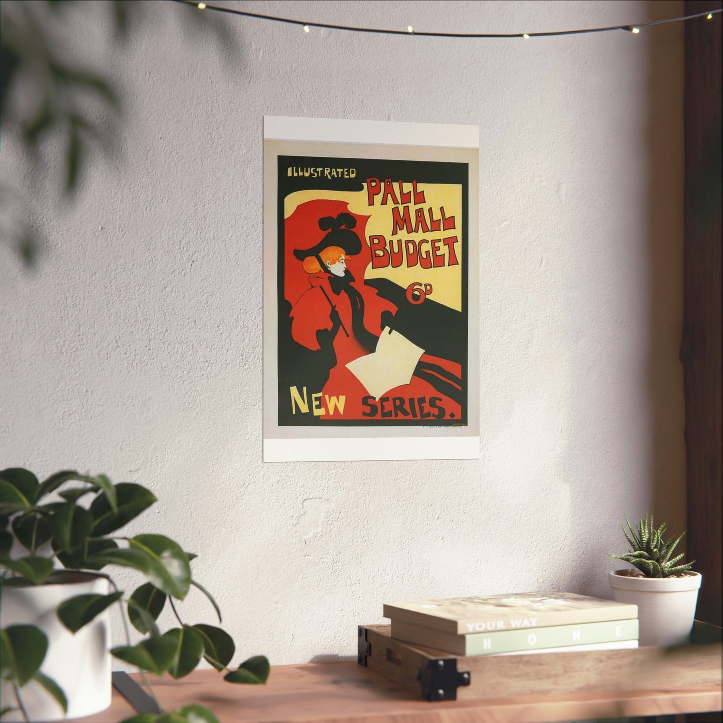 Affiche anglaise pour la revue hebdomadaire "Illustrated Pall Mall Budget". High Quality Matte Wall Art Poster for Home, Office, Classroom