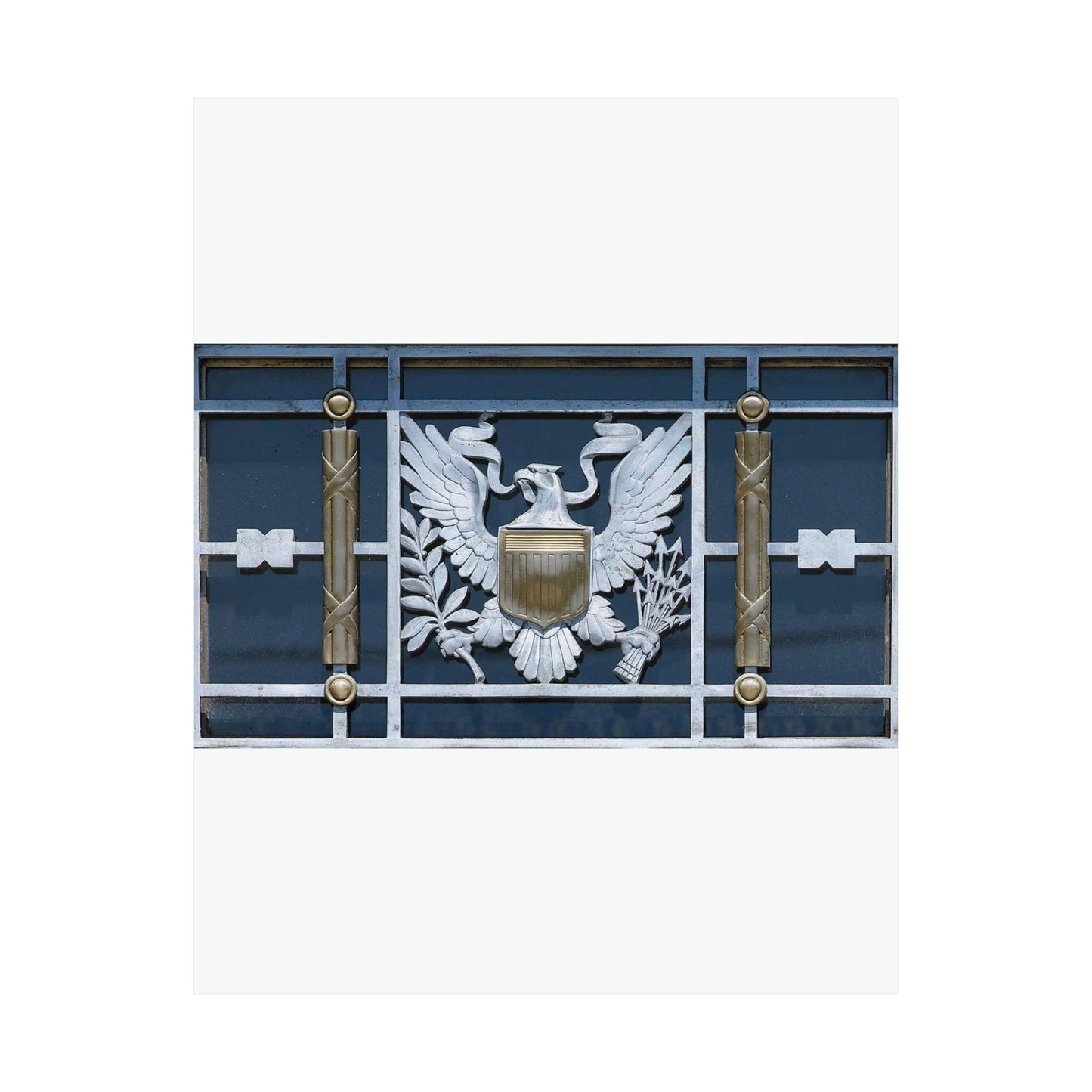 Door detail, Robert J. Nealon Federal Building and U.S. Courthouse, Scranton, Pennsylvania High Quality Matte Wall Art Poster for Home, Office, Classroom