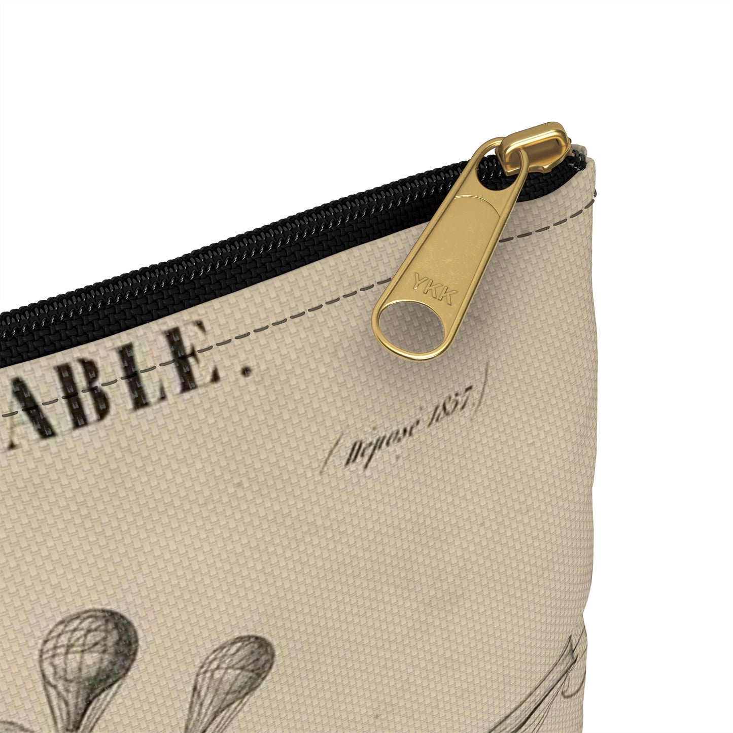 Patent drawing - Navire aérien dirigeable. Systême J.B. Métivier, force ascensionnelle 90,000 kos. Public domain image Large Organizer Pouch with Black Zipper