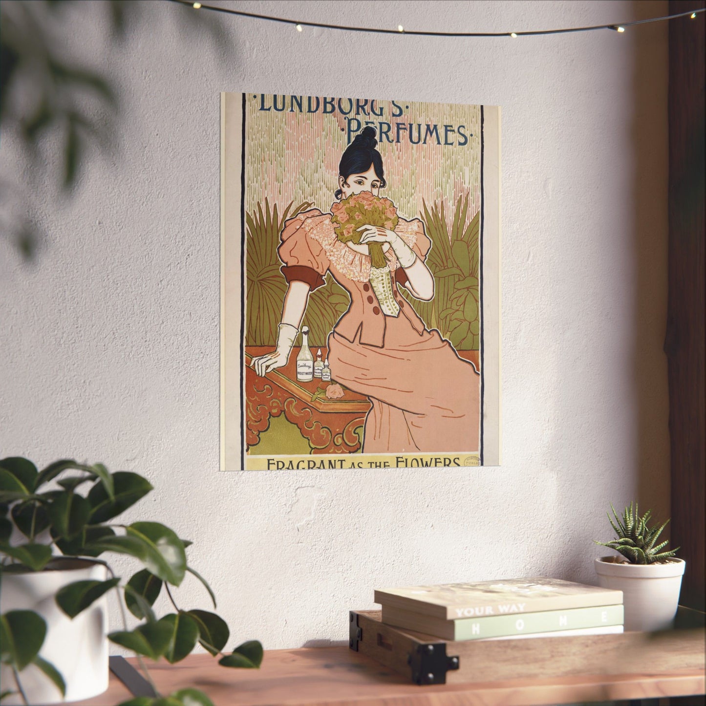 Lundborg's perfumes, Art Nouveau poster High Quality Matte Wall Art Poster for Home, Office, Classroom
