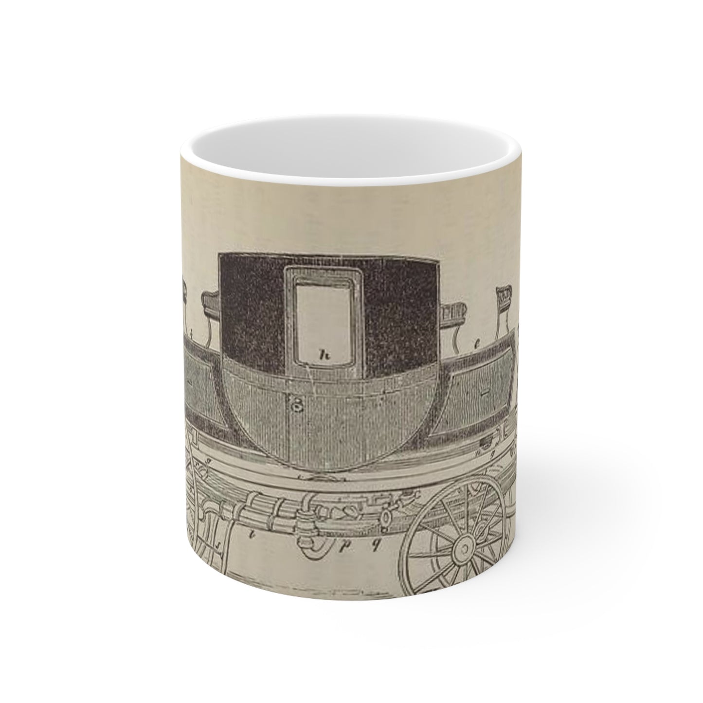 Patent Drawing of Engine - Patent steam carriage, by Mr. Goldsworthy Gurney, of Argyle Street, London, 1826 Public domain image Beautiful Novelty Ceramic Coffee Mug 11oz
