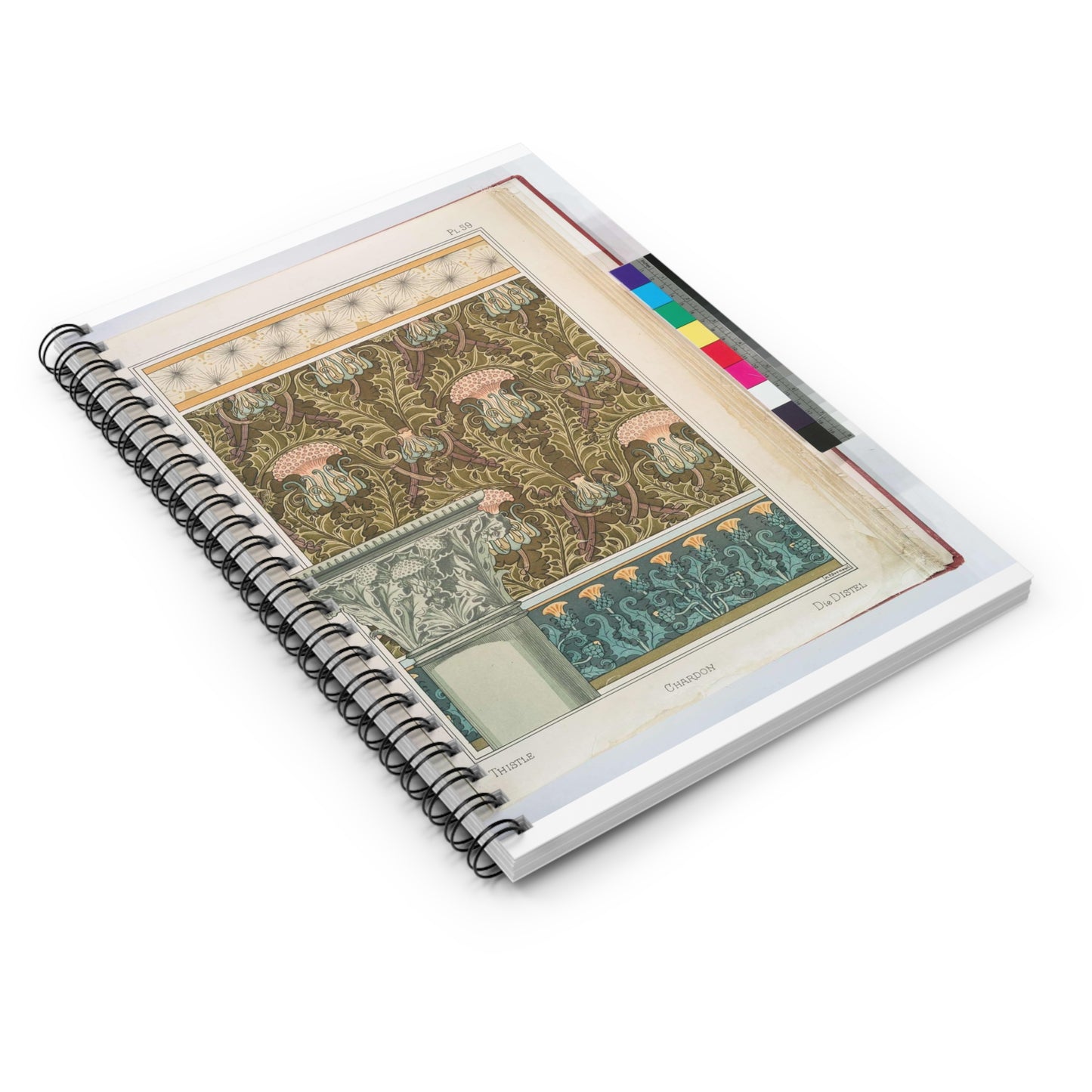 Chardon - Public domain dedication image Spiral Bound Ruled Notebook with Printed Cover