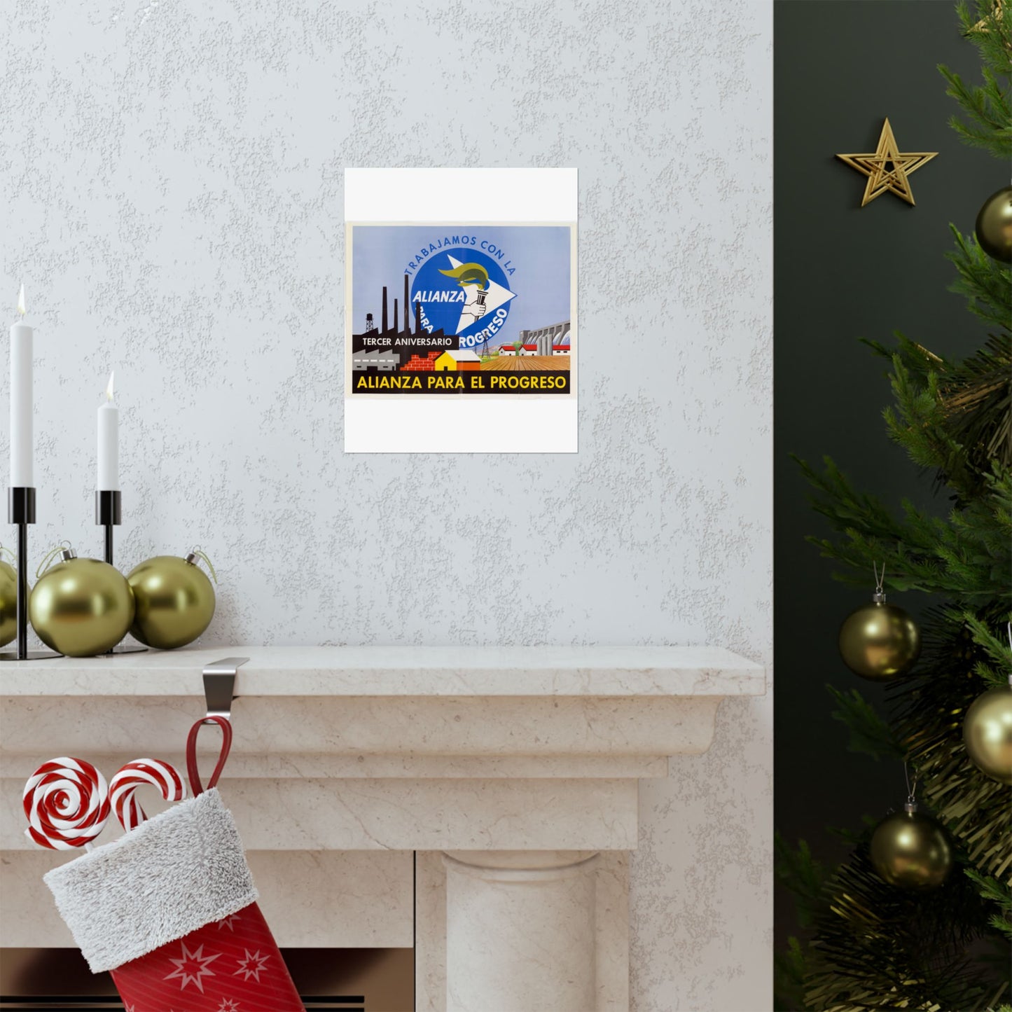 Alliance Posters, Cold War American Propaganda poster High Quality Matte Wall Art Poster for Home, Office, Classroom