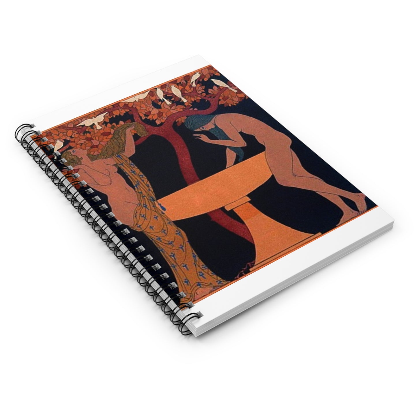 The songs or Bilitis George Barbier Spiral Bound Ruled Notebook with Printed Cover