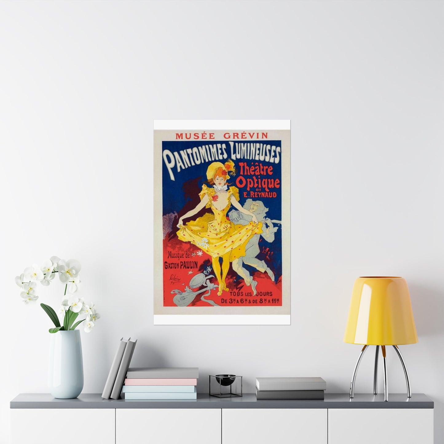Affiche pour le Musée Grévin, "Pantomimes lumineuses". High Quality Matte Wall Art Poster for Home, Office, Classroom