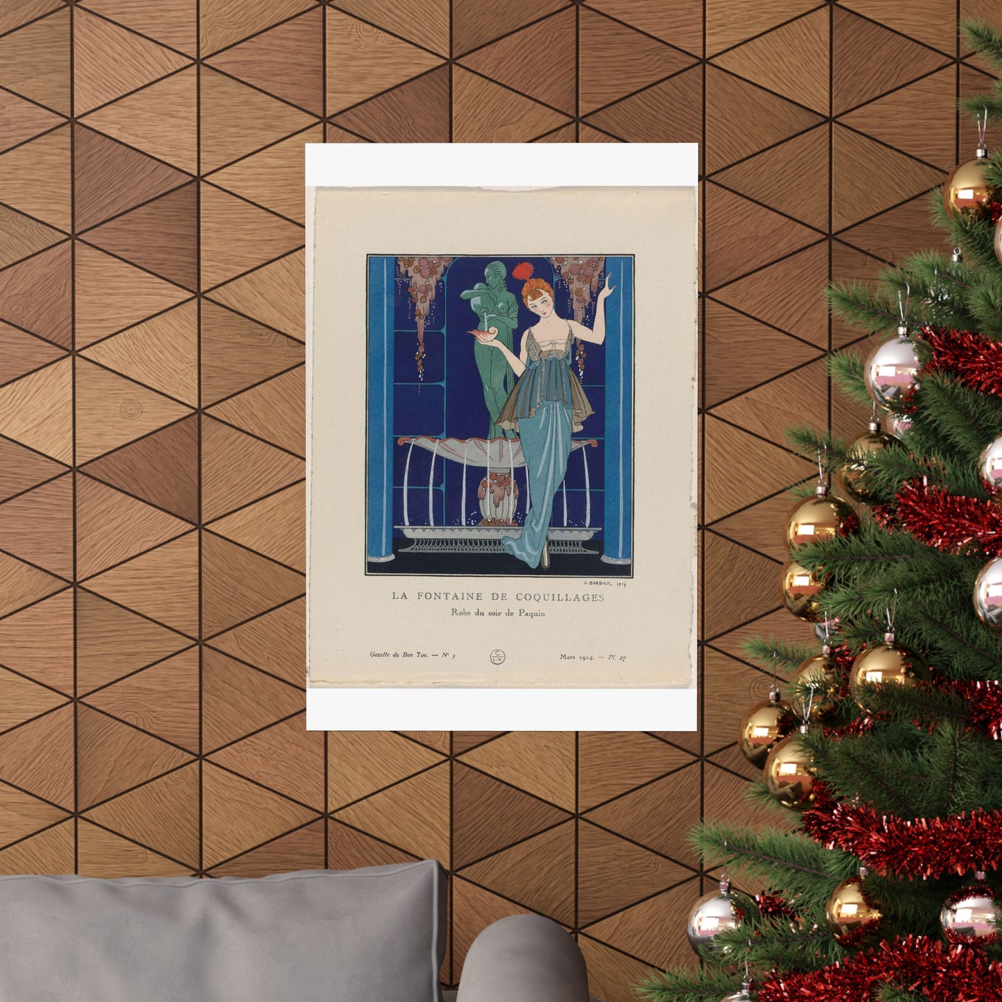 Gazette du Bon Ton. Art – Modes & Frivolités: Evening Attire High Quality Matte Wall Art Poster for Home, Office, Classroom