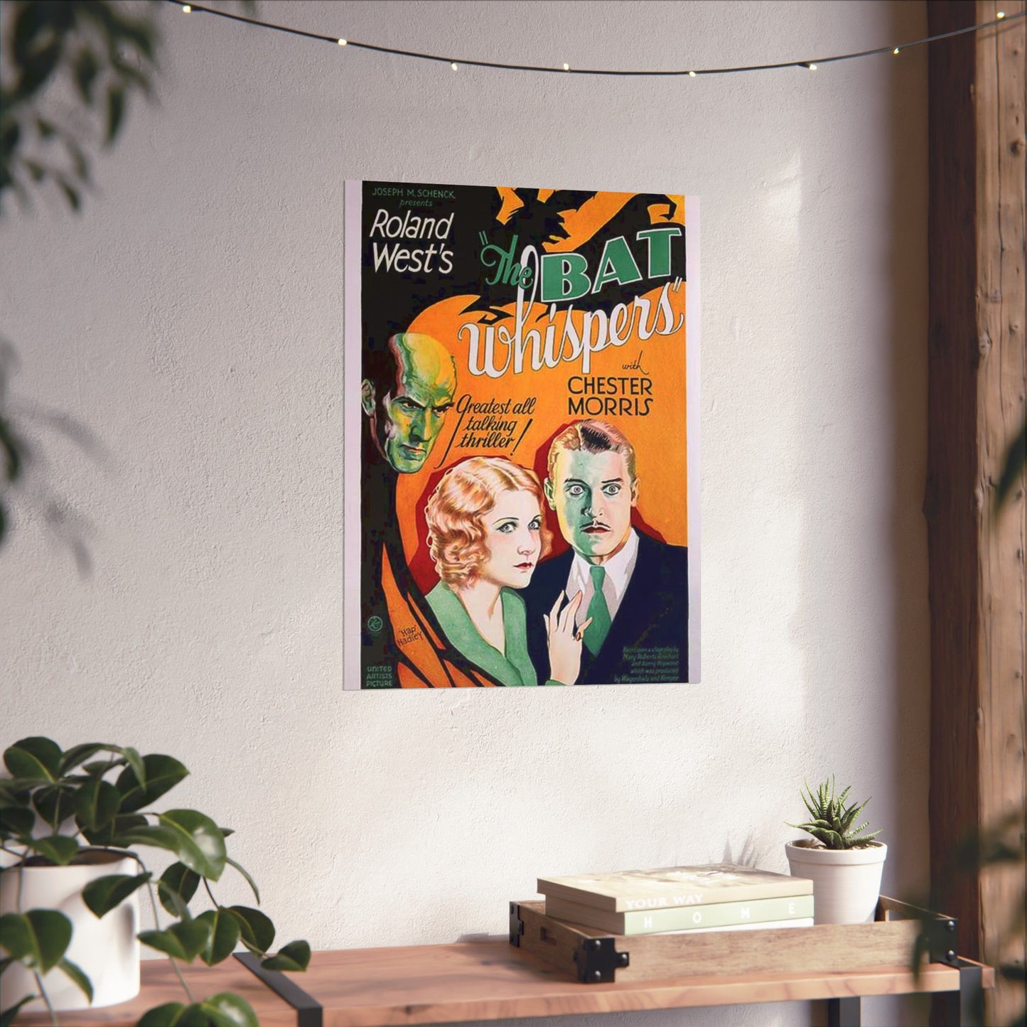 Batwhispers movie poster - Art Deco public domain image High Quality Matte Wall Art Poster for Home, Office, Classroom