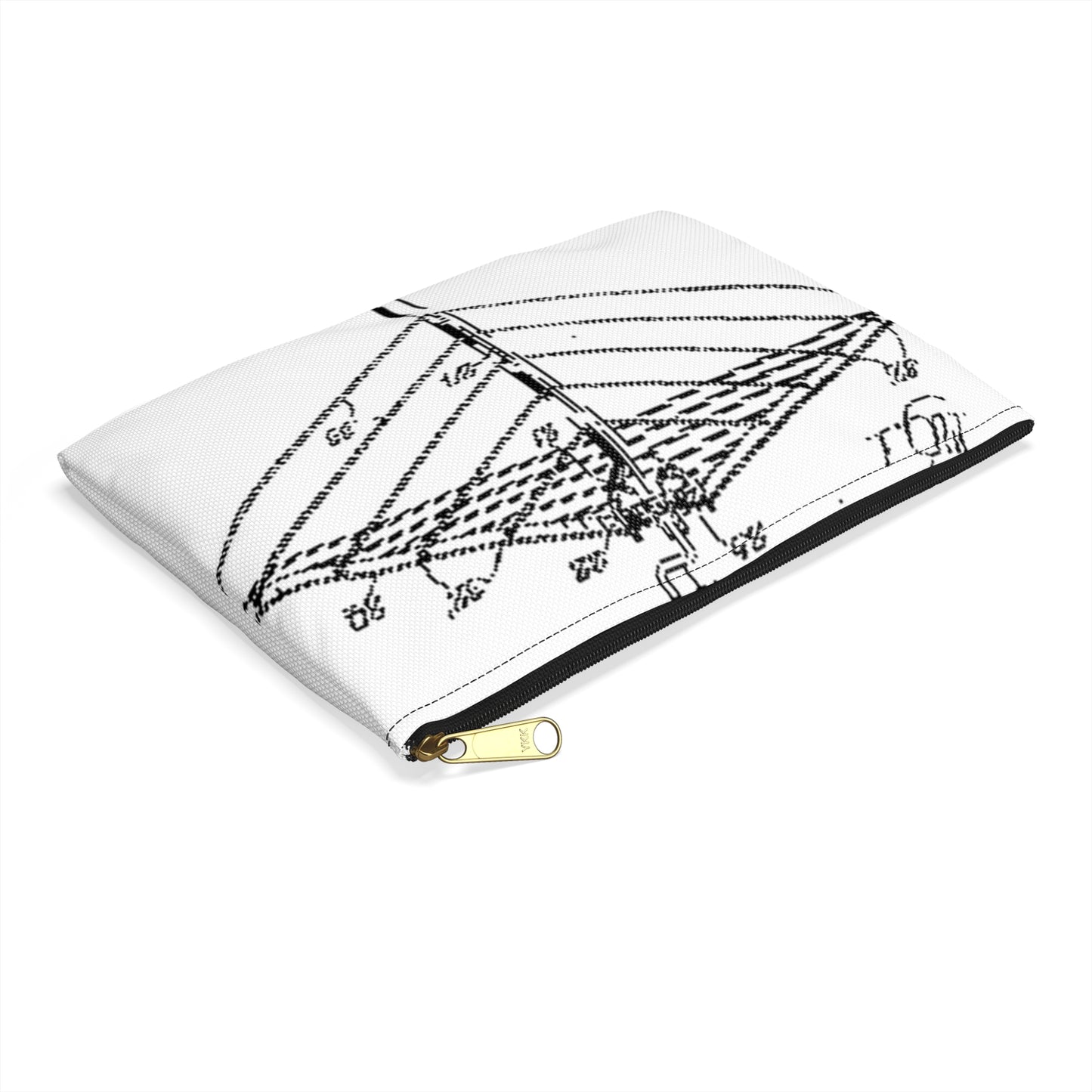 Patent drawing - Clothes dryer Public domain image Large Organizer Pouch with Black Zipper