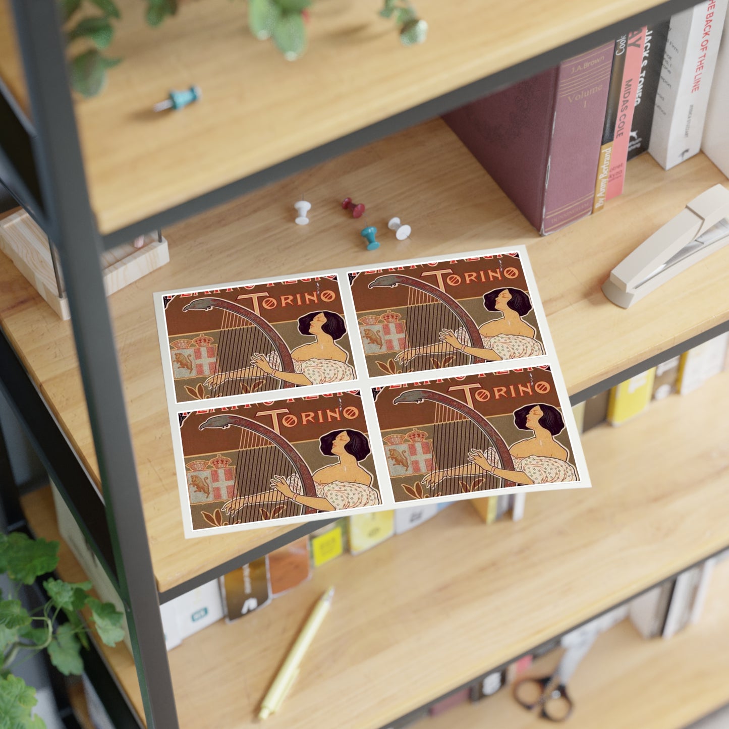 Affiche italienne pour le "Théâtre royal de Turin" Laminated UV Protective Vinyl Stickers