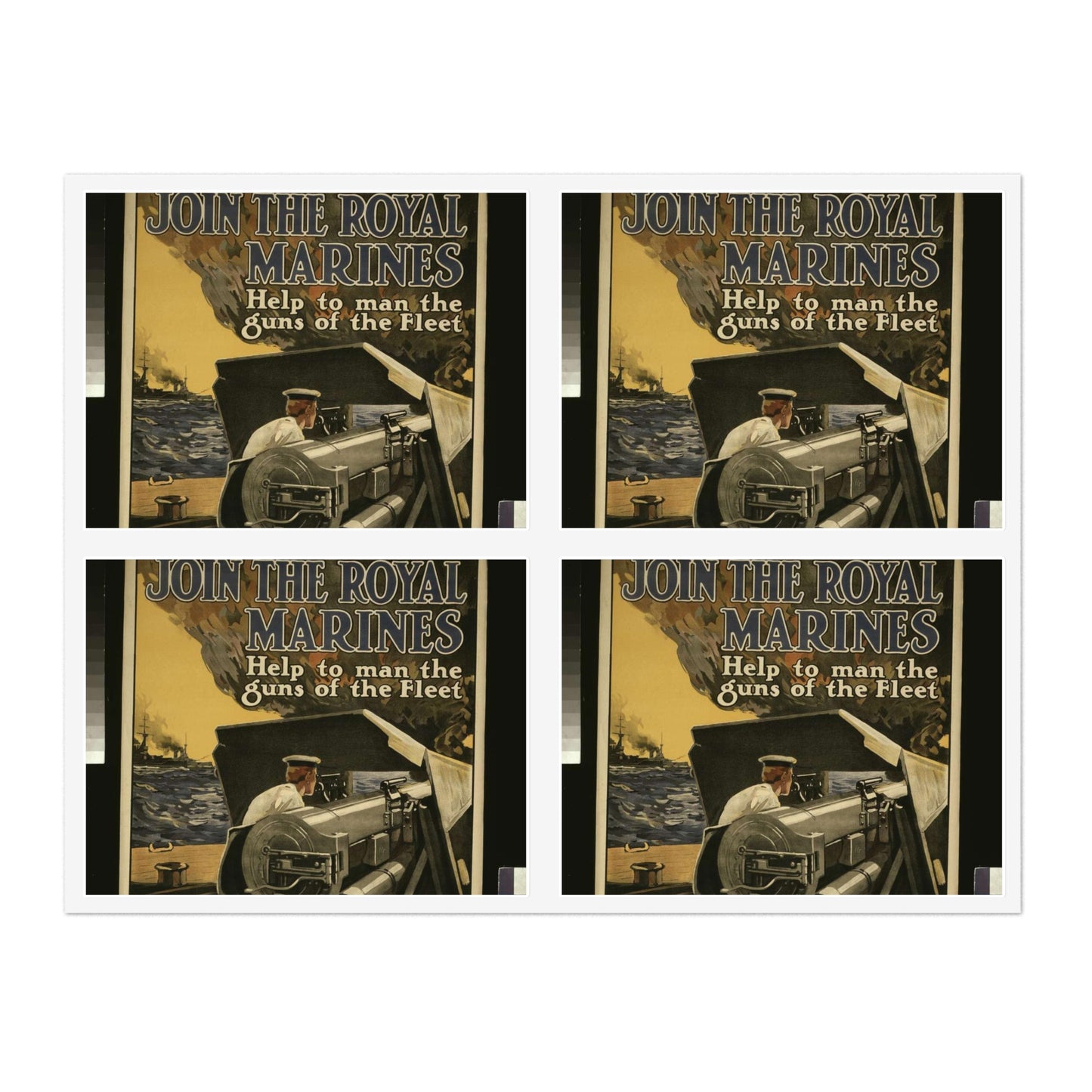 Join the Royal Marines. Help to man the guns of the fleet / W.H. Smith & Son, Printers, 55 Fetter Lane, London, E.C. Laminated UV Protective Vinyl Stickers