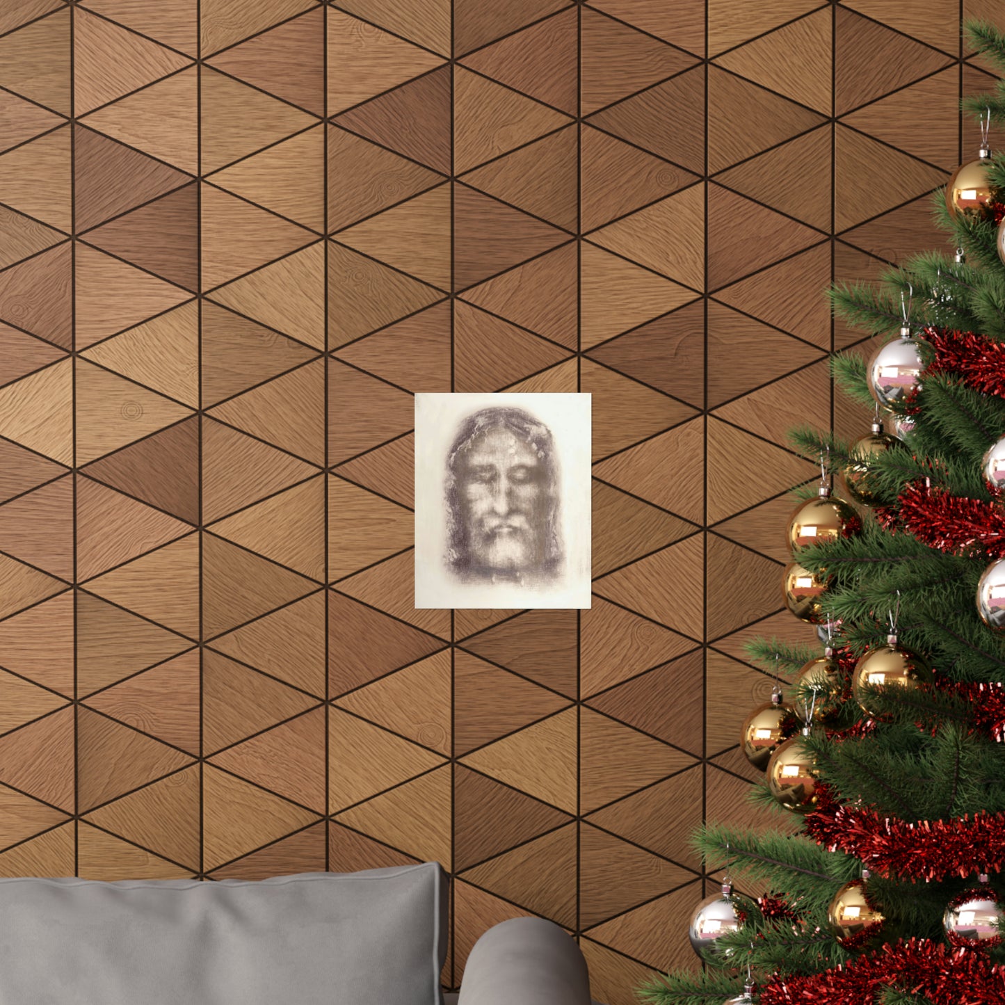 Holy Face of Jesus from Shroud of Turin (1909) High Quality Matte Wall Art Poster for Home, Office, Classroom