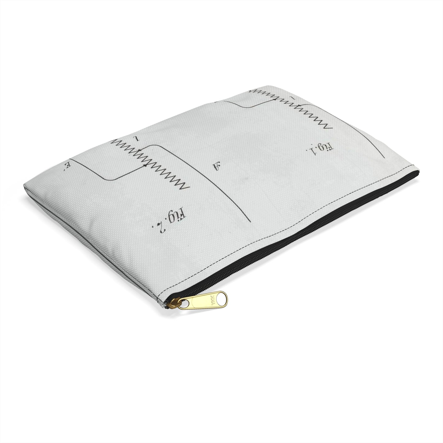 Patent drawing - for G. Marconi's Wireless Telegraphy Public domain image Large Organizer Pouch with Black Zipper