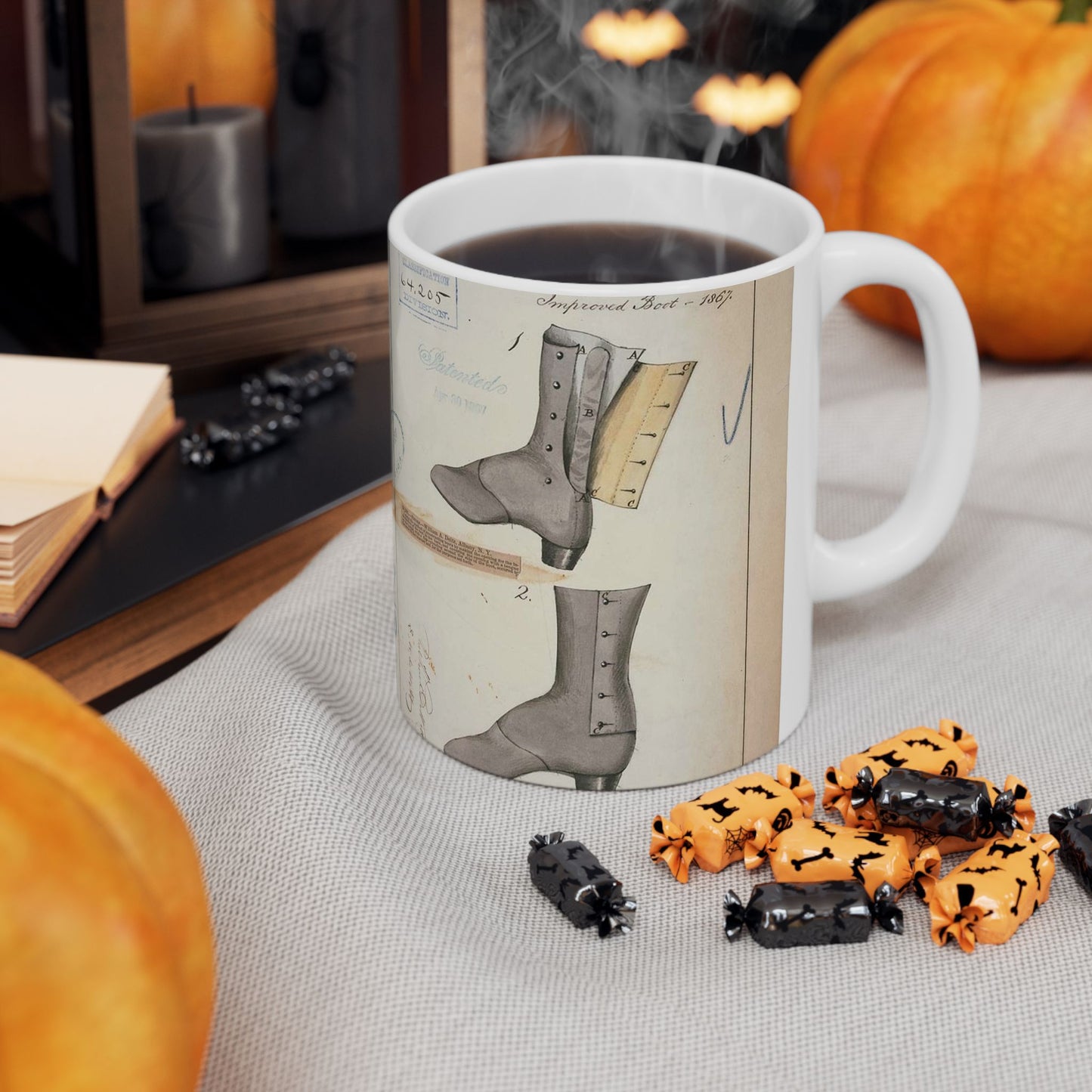Patent drawing - Drawing of Improved Boot Public domain image Beautiful Novelty Ceramic Coffee Mug 11oz