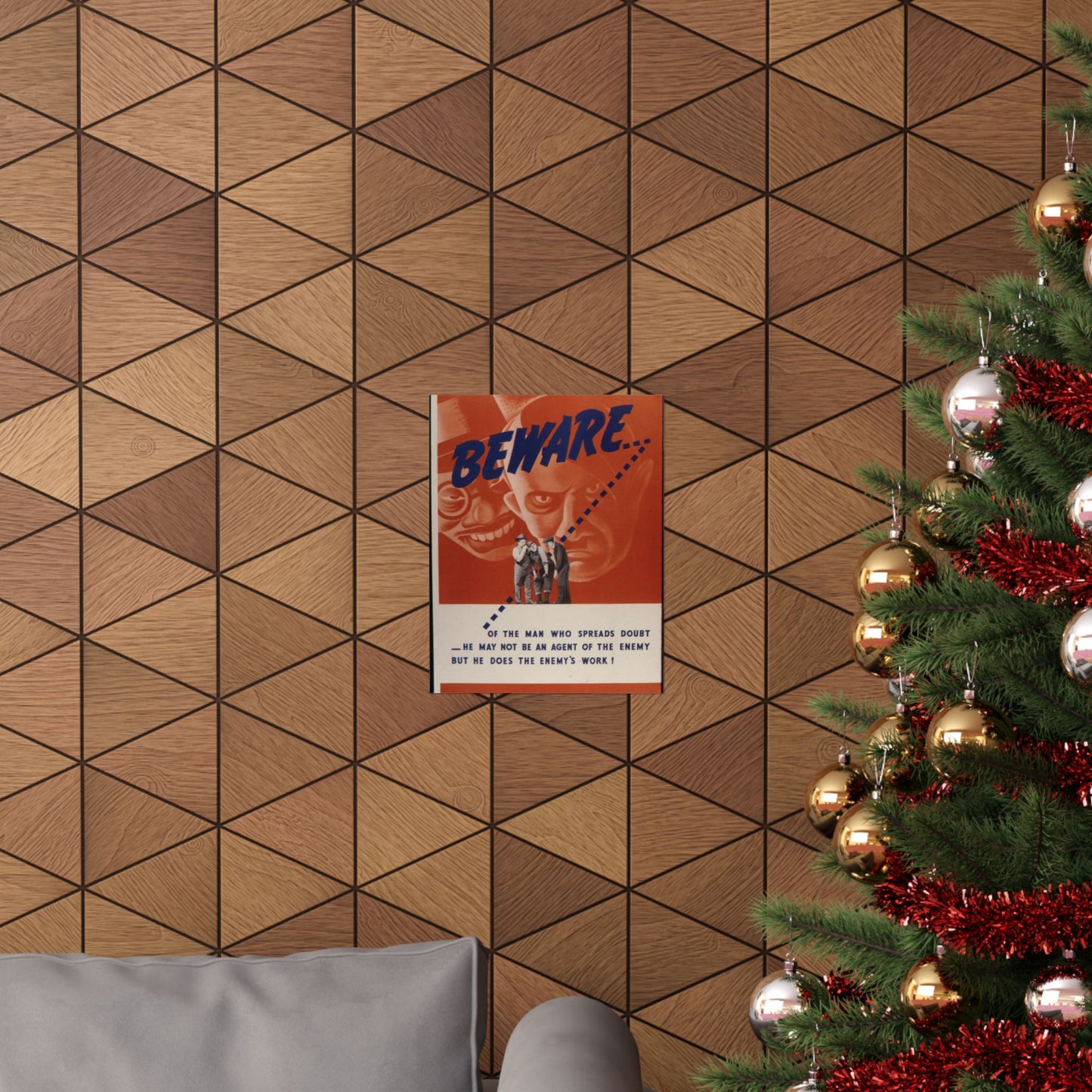 Beware of the man who spreads doubt. He may not be an agent of the enemy but he does the enemy's work^ - NARA - 535225 High Quality Matte Wall Art Poster for Home, Office, Classroom