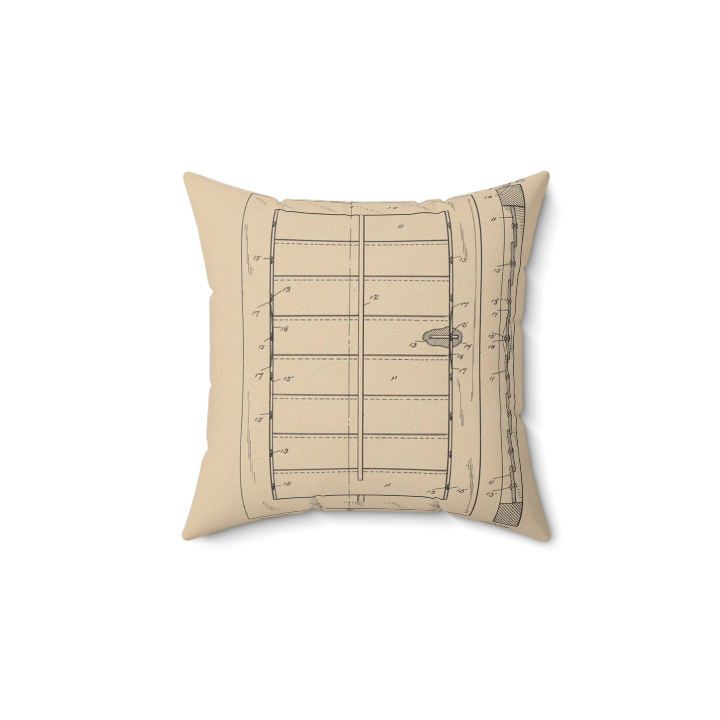 Patent Drawing of Engine - for a Window Blind Public domain image Decorative Accent Square Pillow