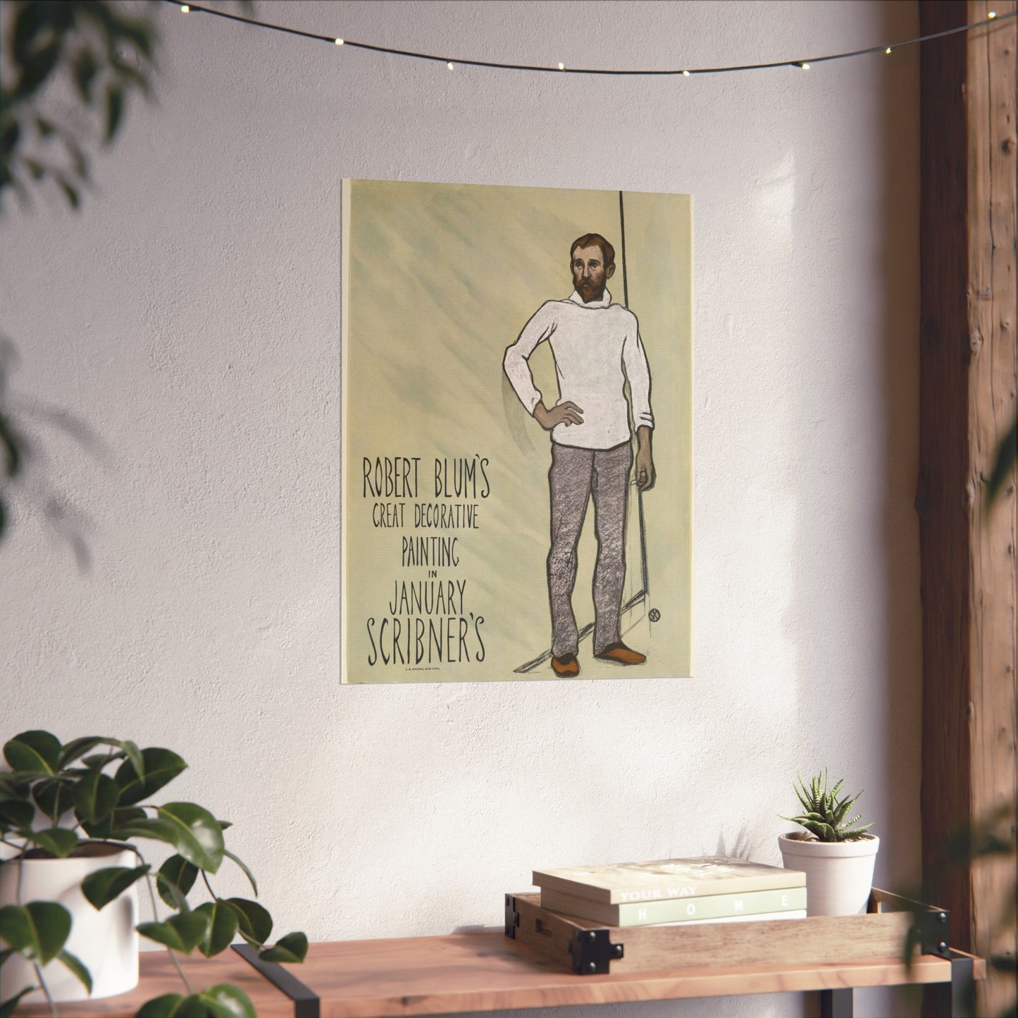 Robert Blum's great decorative painting in January Scribner's High Quality Matte Wall Art Poster for Home, Office, Classroom