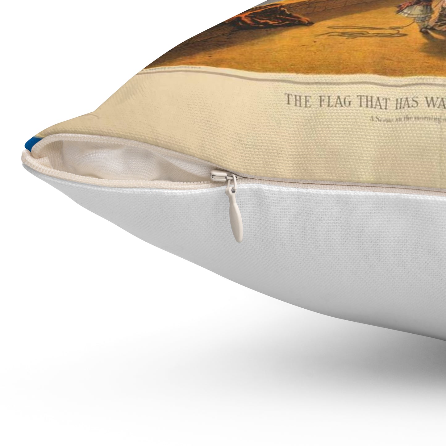 The flag that has waved one hundred years--A scene on the morning of the fourth day of July 1876 / Fabronius ; E.P. & L. Restein's oilchromo, Philadelphia. ; National Chromo Co. pub., Philadelphia. Decorative Accent Square Pillow