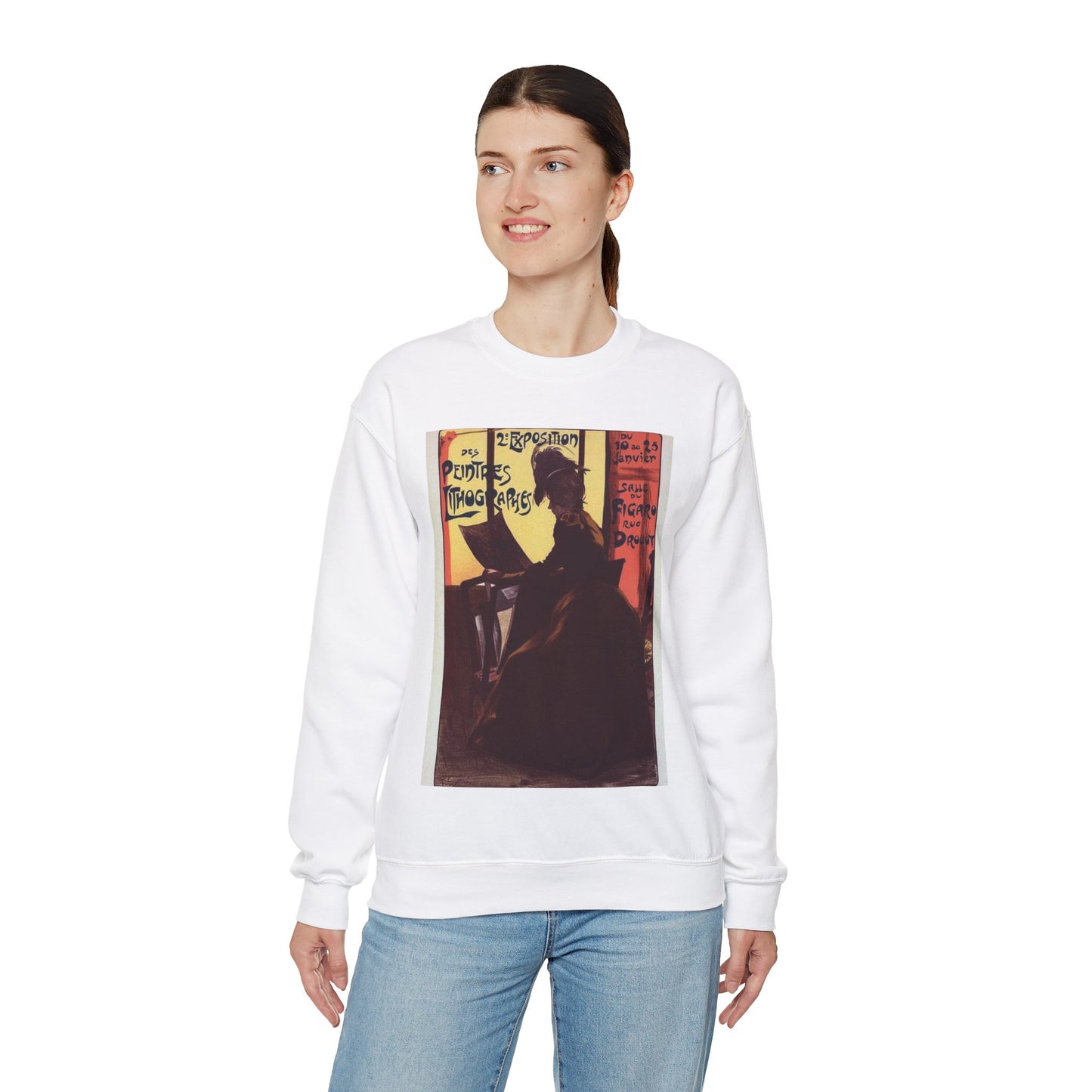 Affiche pour la "2e Exposition des Peintres-Lithographes". White Heavy Blend Adult Crew Neck SweatShirt