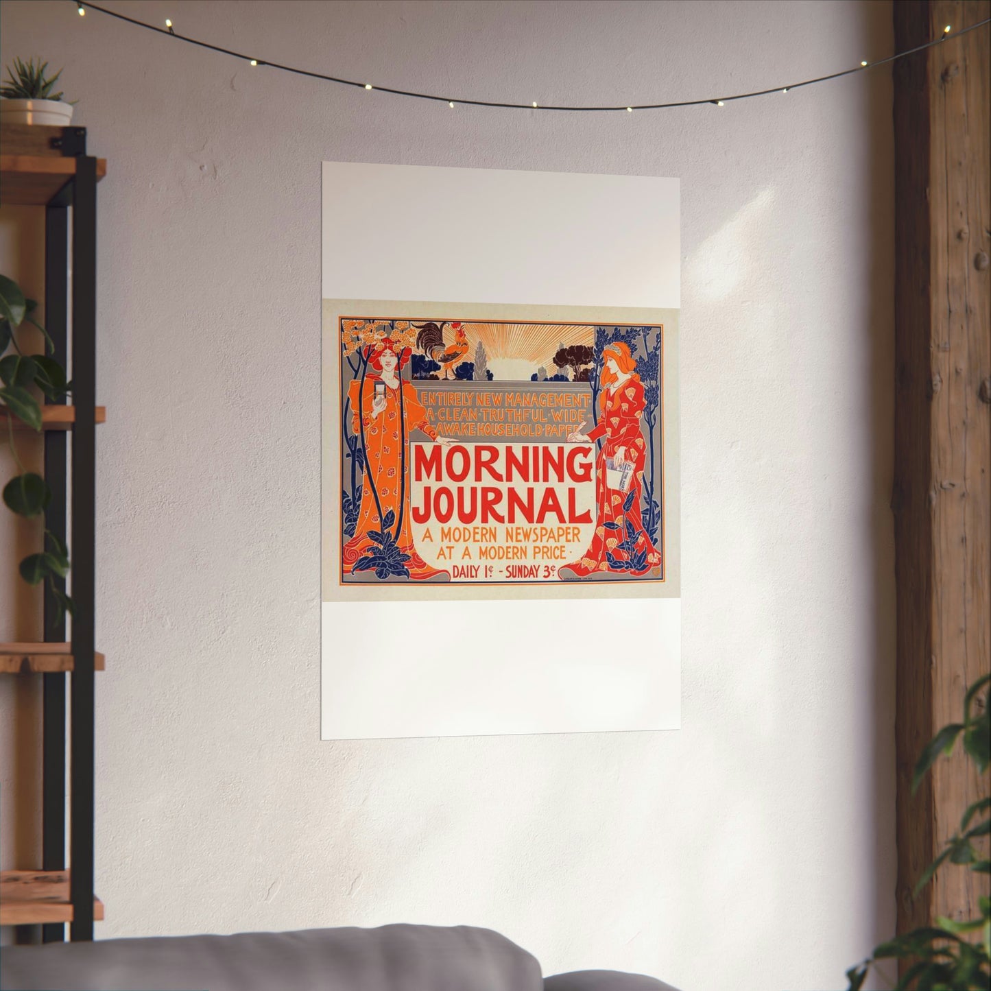 Louis Rhead - Affiche américaine pour le "Morning Journal". High Quality Matte Wall Art Poster for Home, Office, Classroom