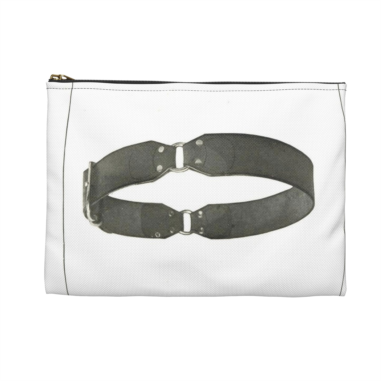 Patent drawing - Leather Waist Belt - . Public domain image Large Organizer Pouch with Black Zipper