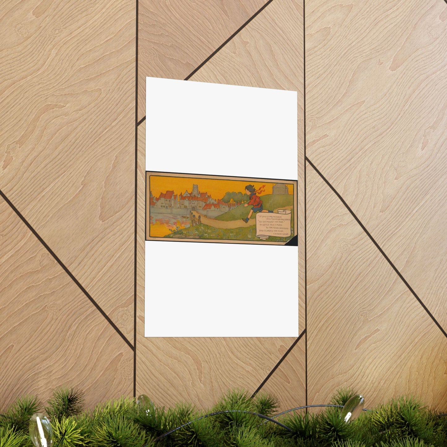 "If you climb my back" said the high haystack.. High Quality Matte Wall Art Poster for Home, Office, Classroom