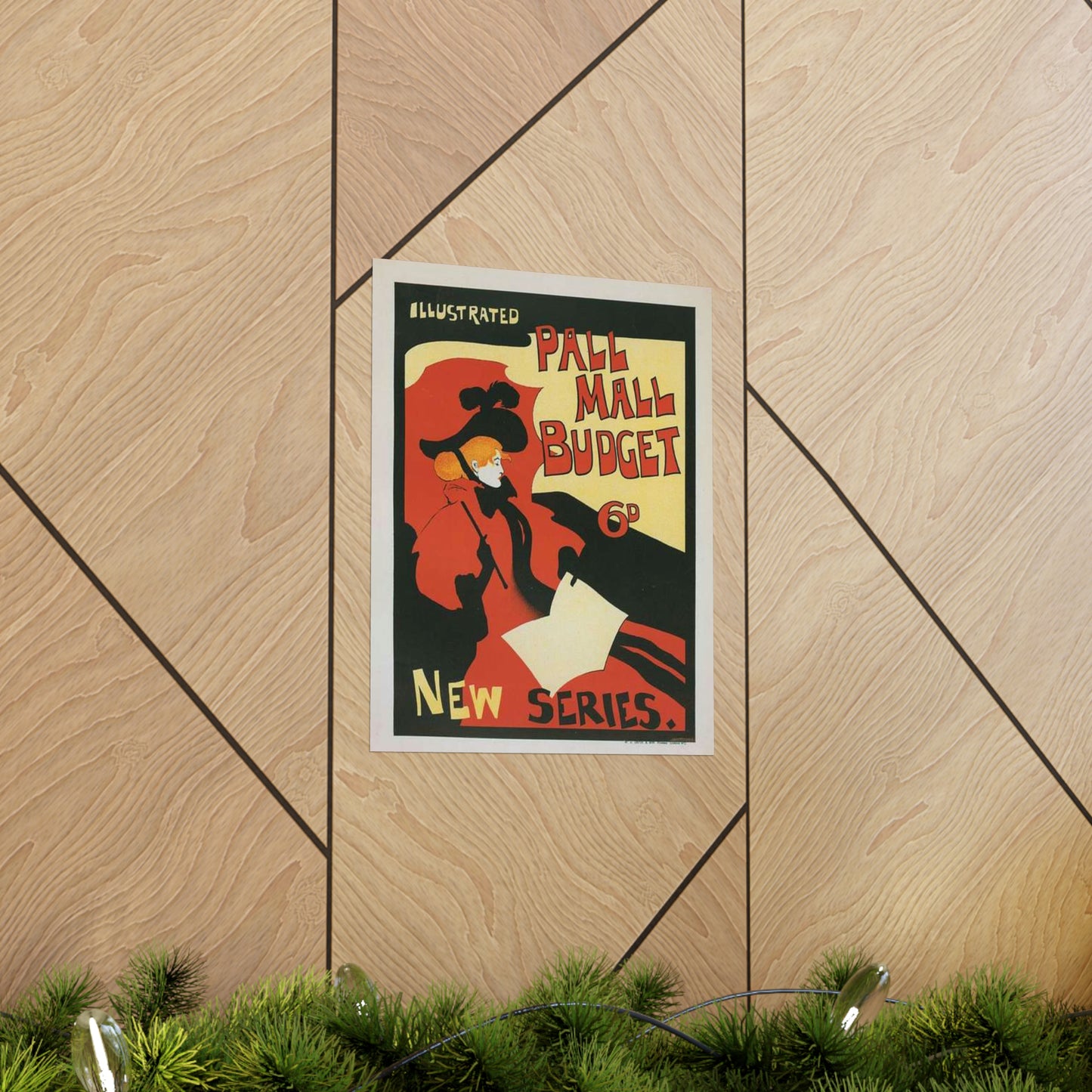 Affiche anglaise pour la revue hebdomadaire "Illustrated Pall Mall Budget". High Quality Matte Wall Art Poster for Home, Office, Classroom