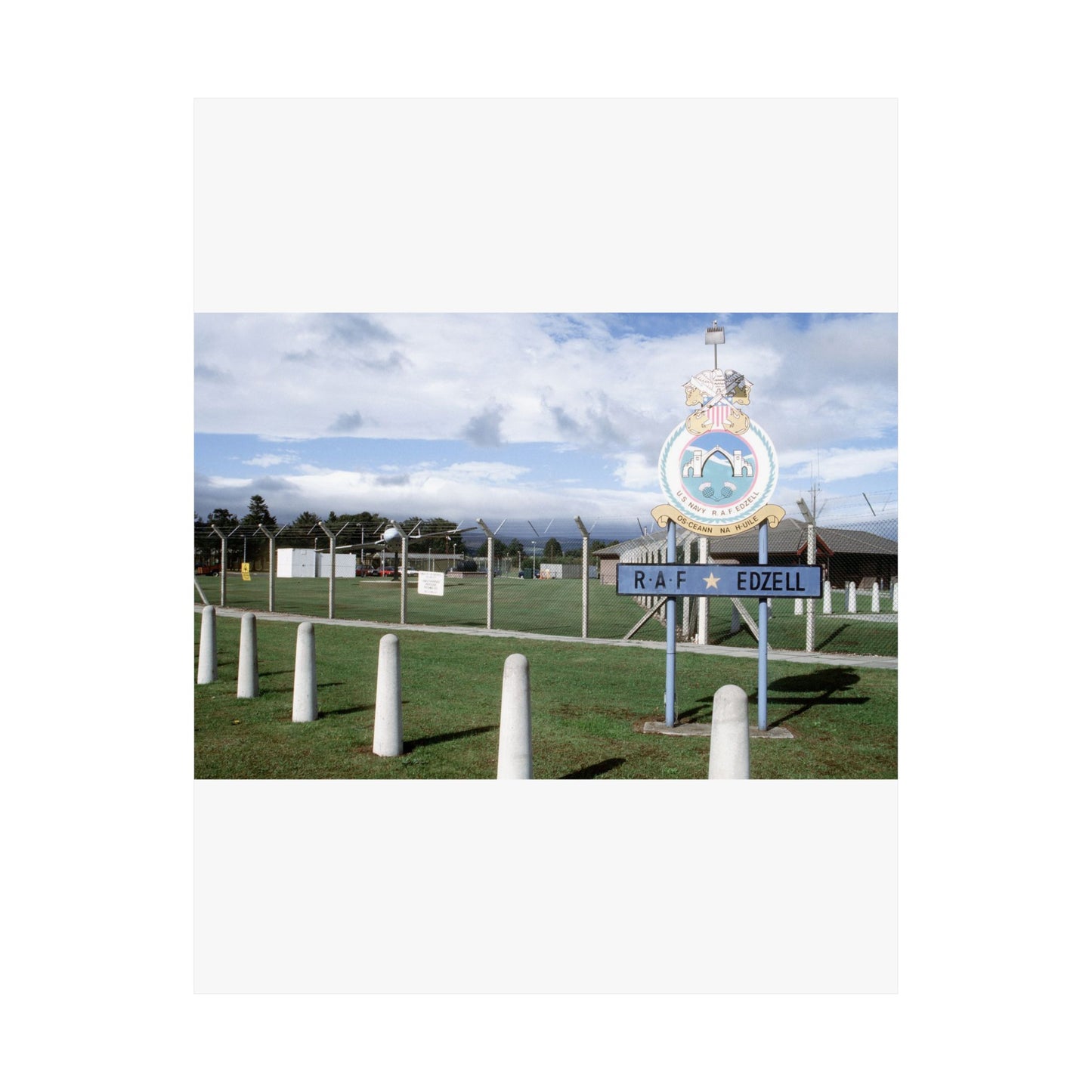 Front RAF Edzell, Scotland, location of 17th Surveillance Squadron. Exact Date Shot Unknown High Quality Matte Wall Art Poster for Home, Office, Classroom