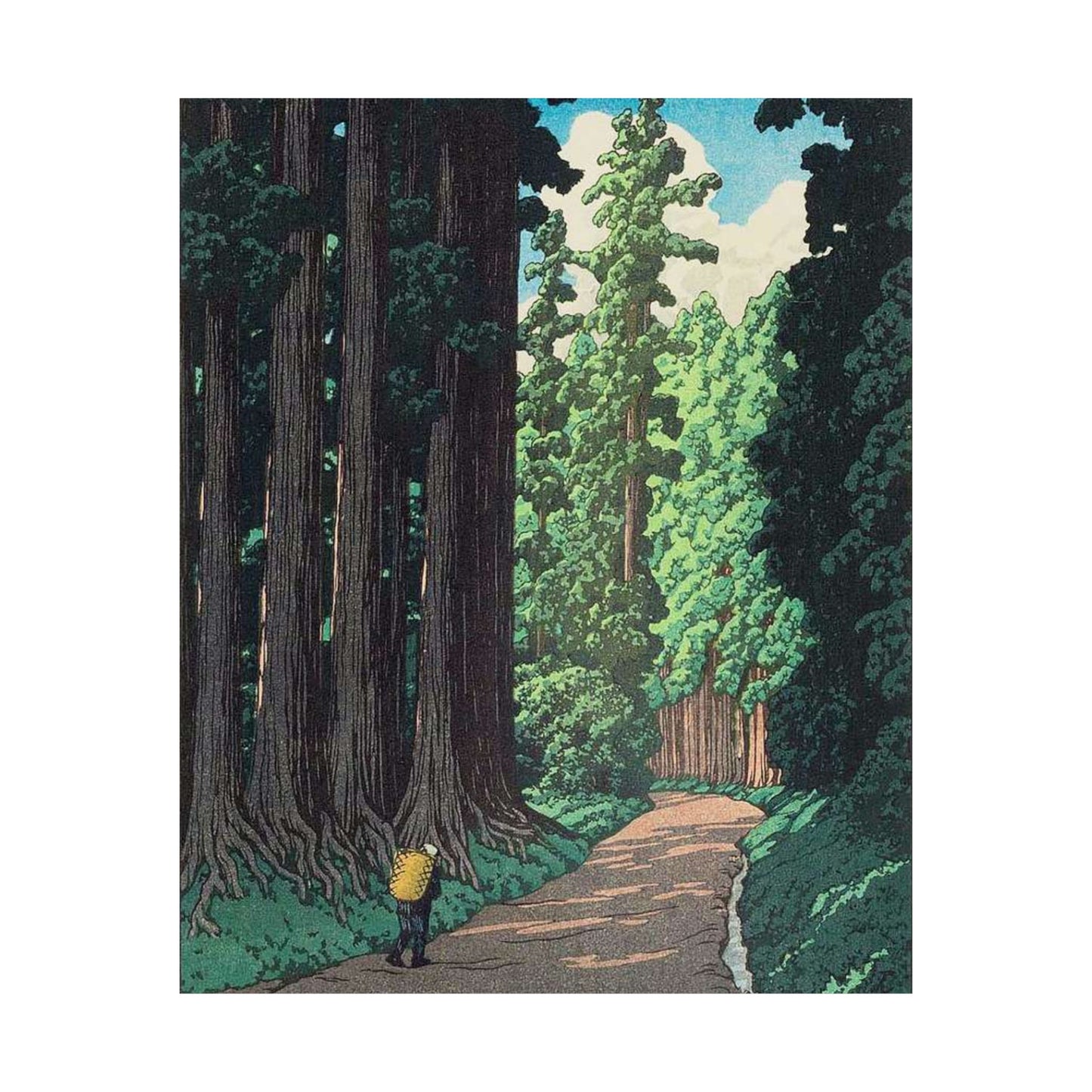 Nikko kaido Hasui Kawase. 1930s Japan, public domain image. High Quality Matte Wall Art Poster for Home, Office, Classroom