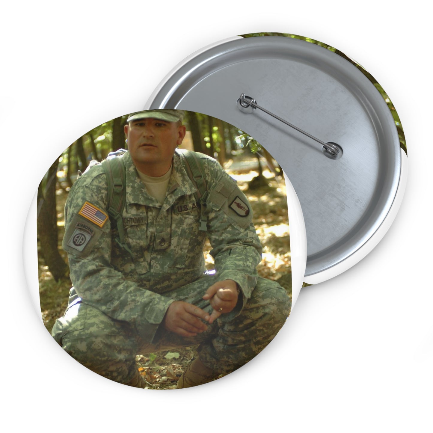 Staff Sgt. James Churchtown, Warrior Leader Course Pin Buttons with Crisp Design