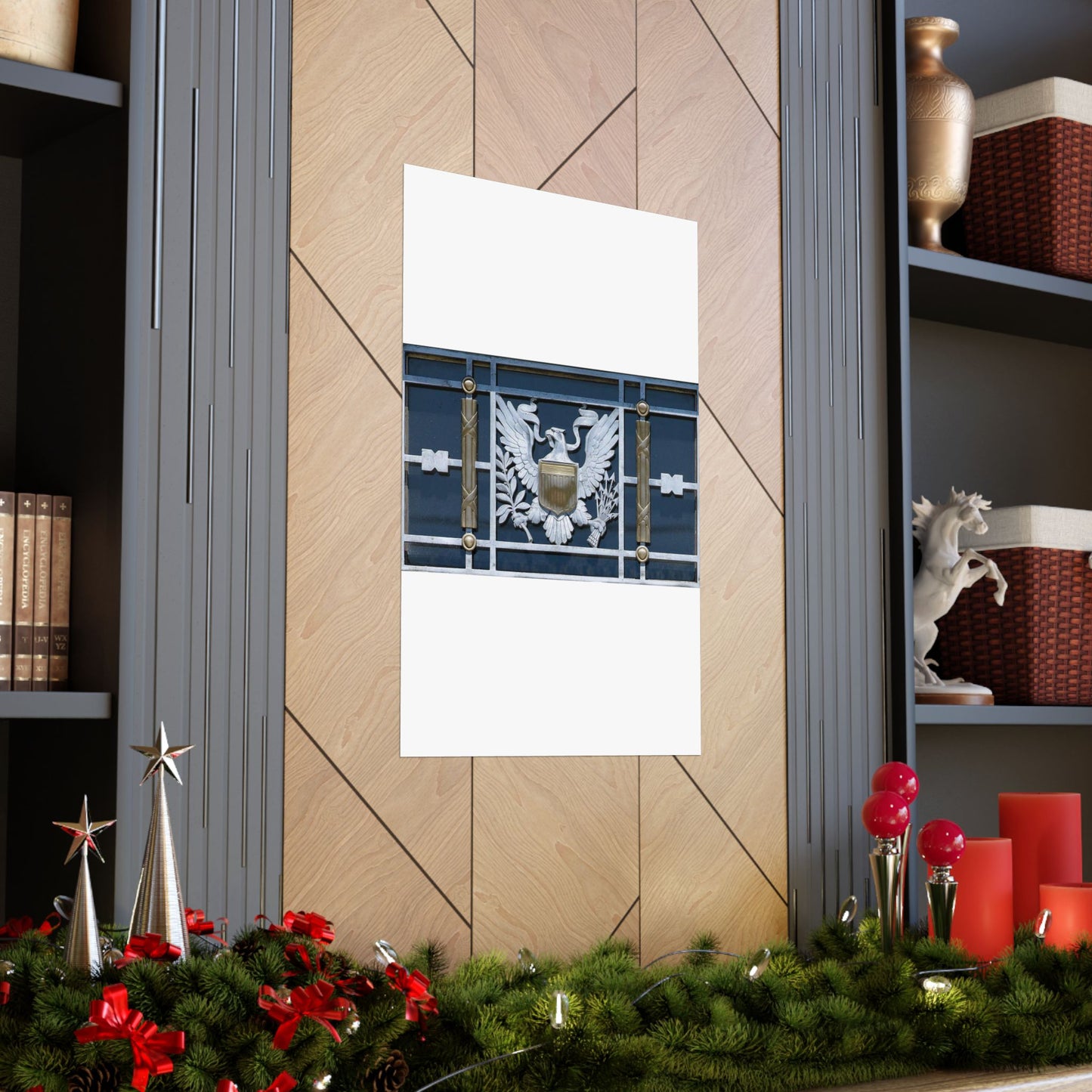 Door detail, Robert J. Nealon Federal Building and U.S. Courthouse, Scranton, Pennsylvania High Quality Matte Wall Art Poster for Home, Office, Classroom