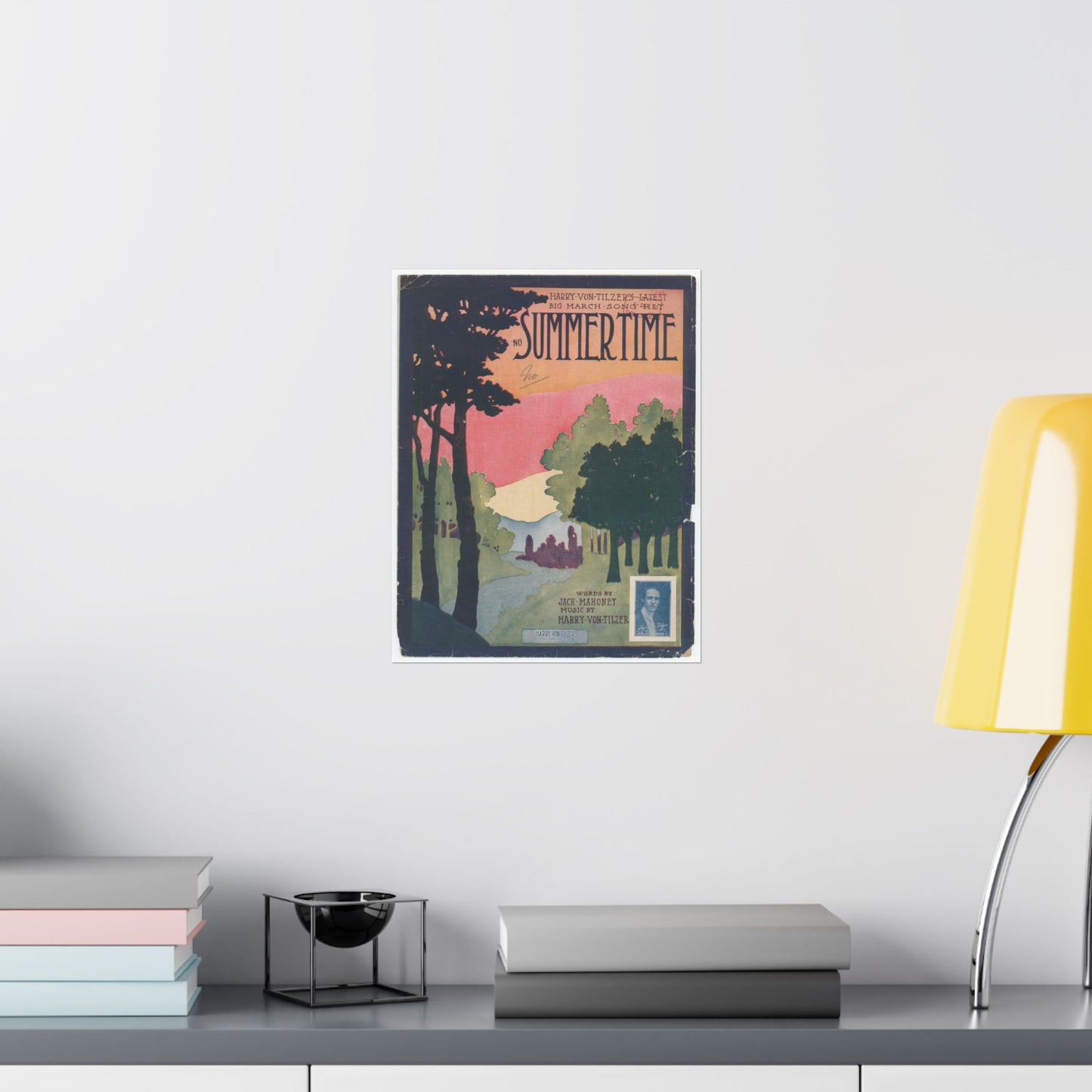 Summertime, musical notation - Public domain American sheet music High Quality Matte Wall Art Poster for Home, Office, Classroom