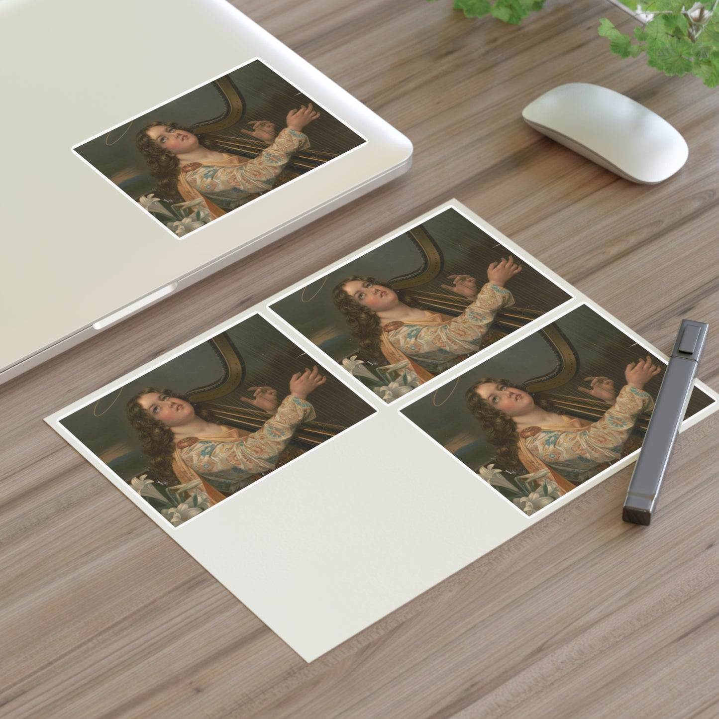 St. Cecelia - Print, Library of Congress collection Laminated UV Protective Vinyl Stickers