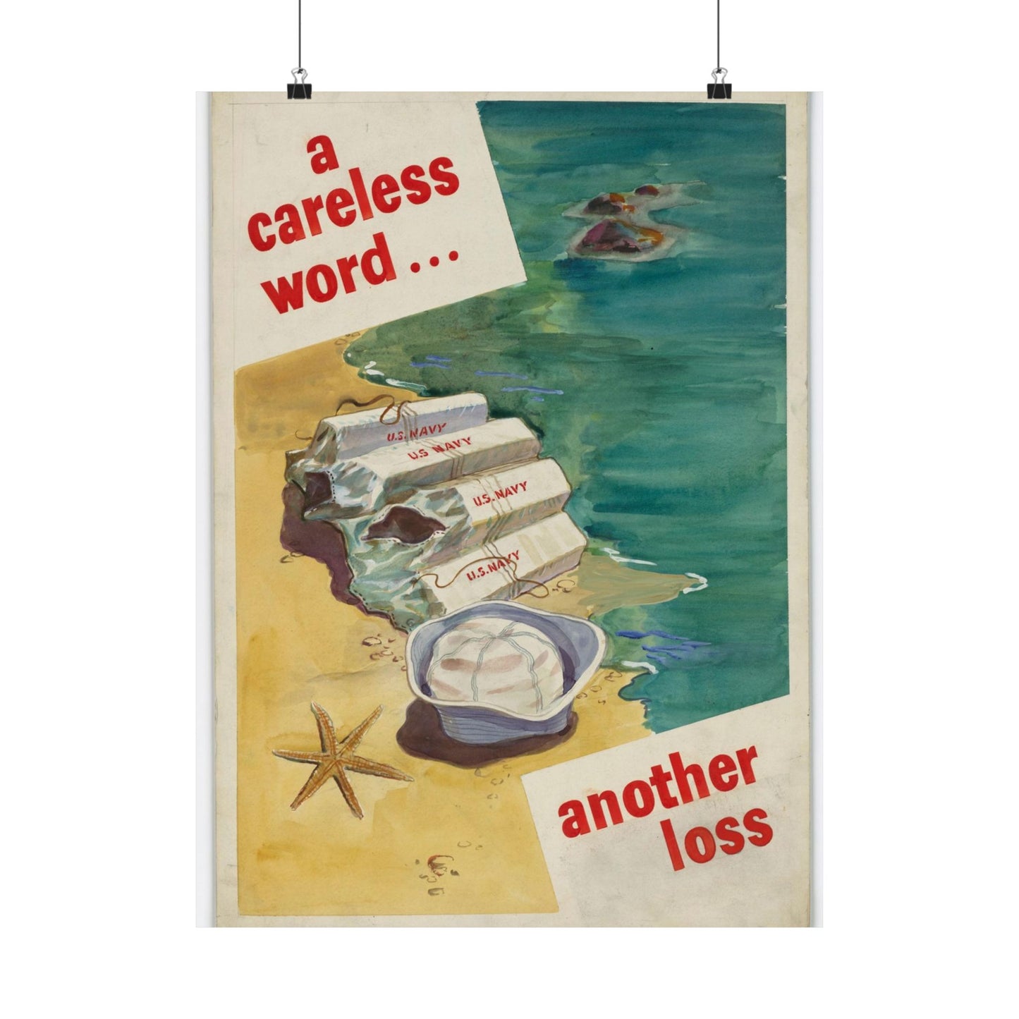 A Careless Word... Another Loss High Quality Matte Wall Art Poster for Home, Office, Classroom