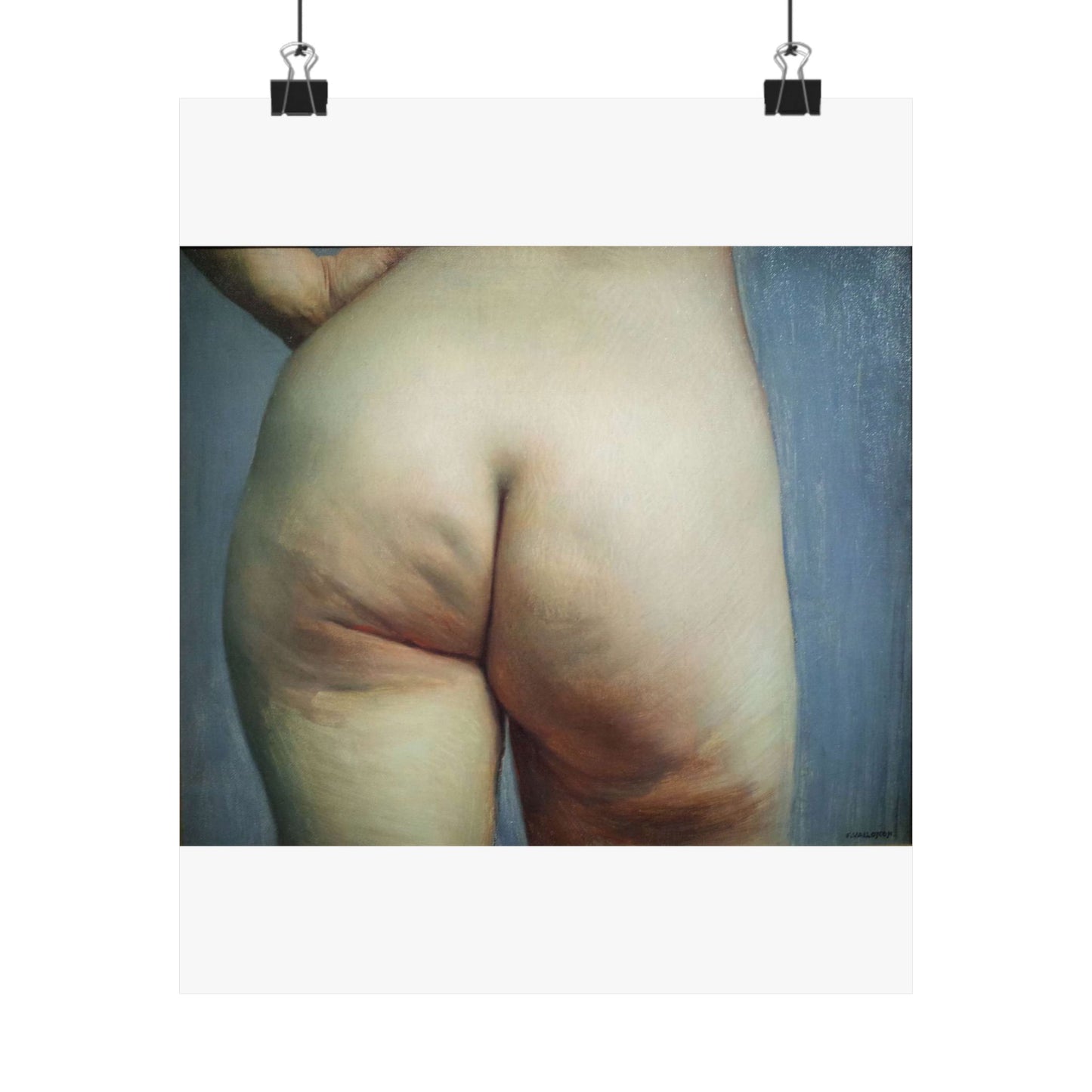 Étude de fesses - Public domain painting High Quality Matte Wall Art Poster for Home, Office, Classroom
