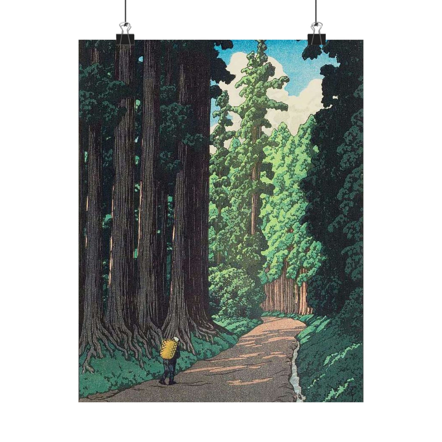 Nikko kaido Hasui Kawase. 1930s Japan, public domain image. High Quality Matte Wall Art Poster for Home, Office, Classroom