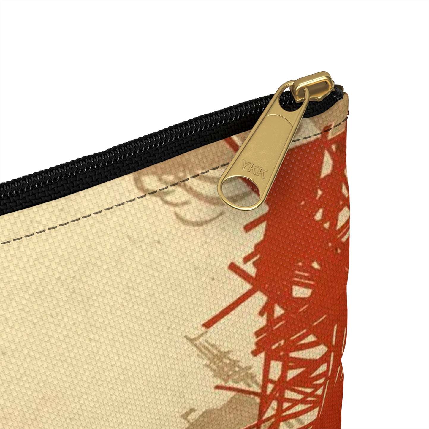 Фотоаппарат на службу социалистическому строительству Large Organizer Pouch with Black Zipper