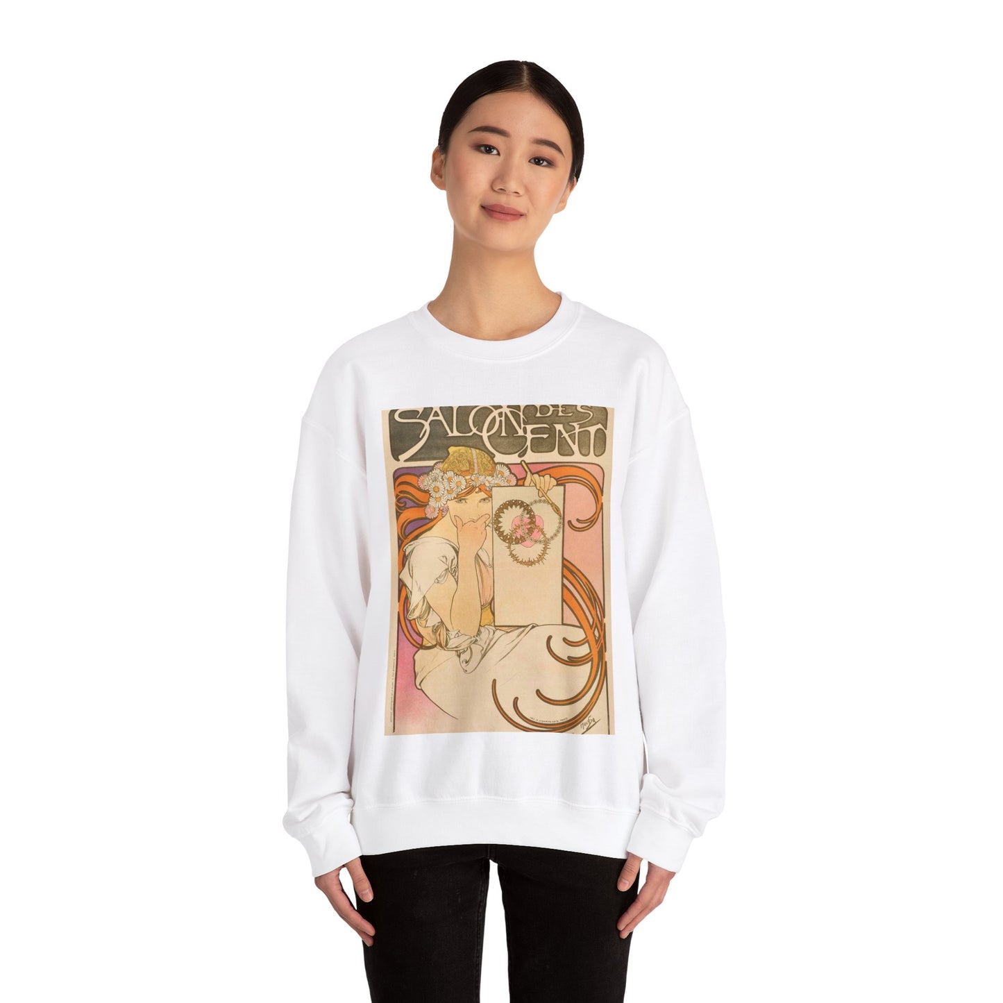 Salon des Cent (30) - June 1897 EAL White Heavy Blend Adult Crew Neck SweatShirt