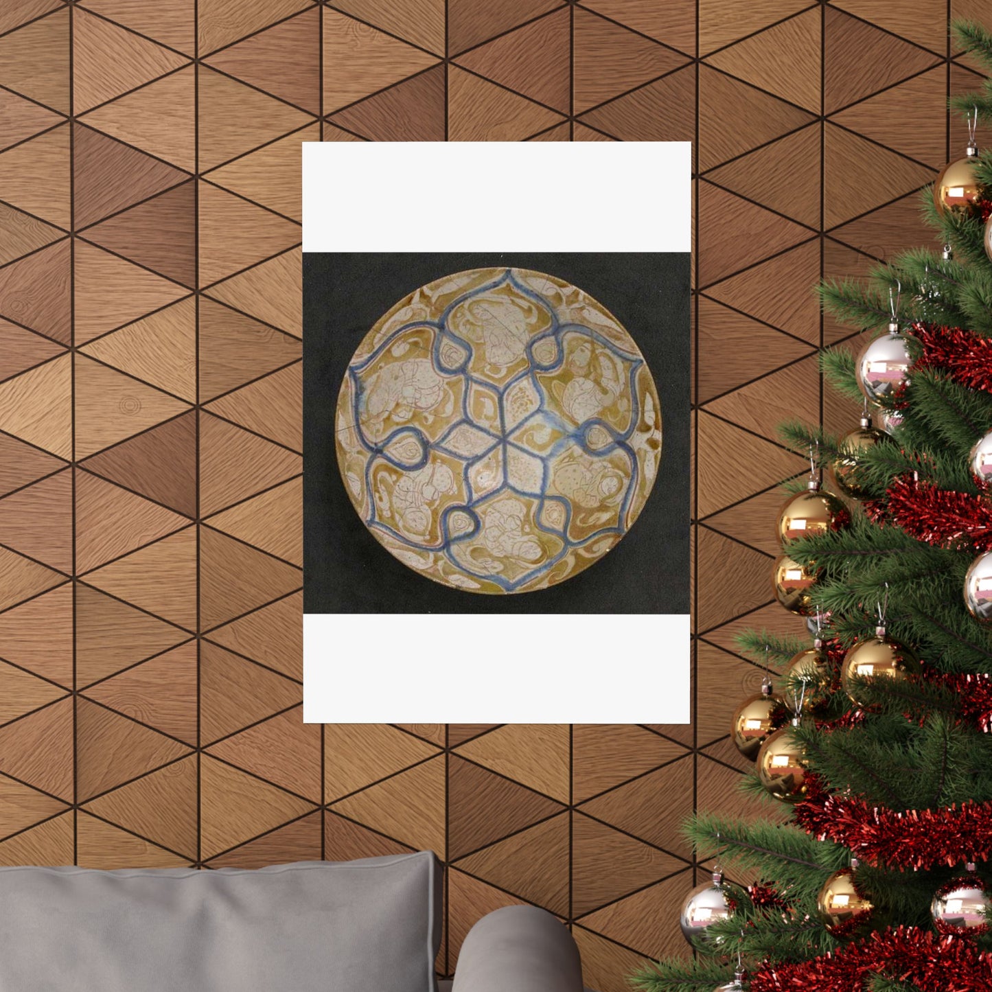 Bowl, Iran, 12th century - Public domain photo of museum object High Quality Matte Wall Art Poster for Home, Office, Classroom