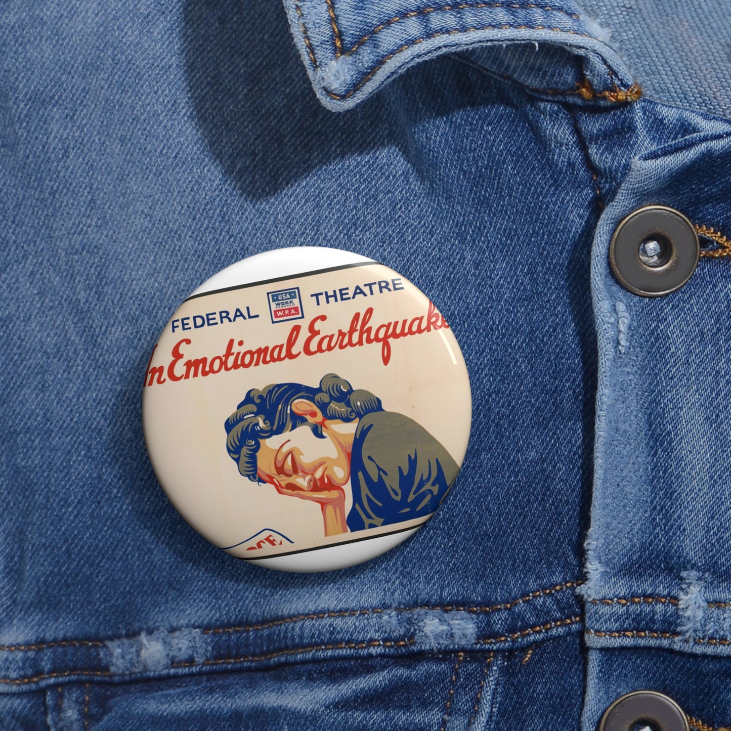 A Bill of Divorcement - Public domain poster, Music division, Library of Congress Pin Buttons with Crisp Design