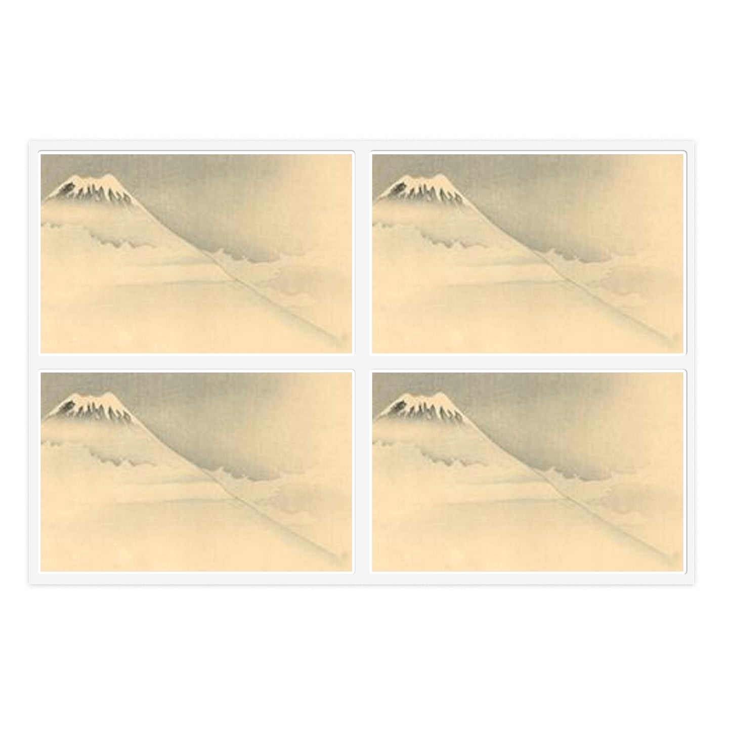 Koson - mount-fuji, Ohara Koson Laminated UV Protective Vinyl Stickers