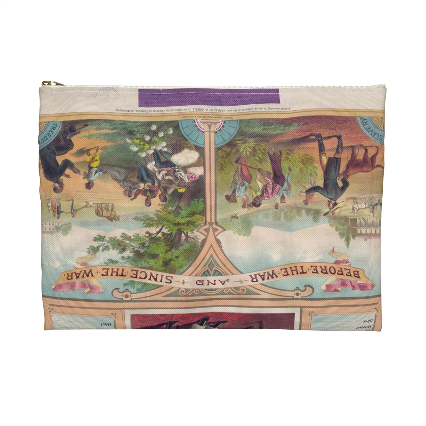 Family record. Before the war and since the war / Krebs Lithographing Company, Cincinnati. Large Organizer Pouch with Black Zipper