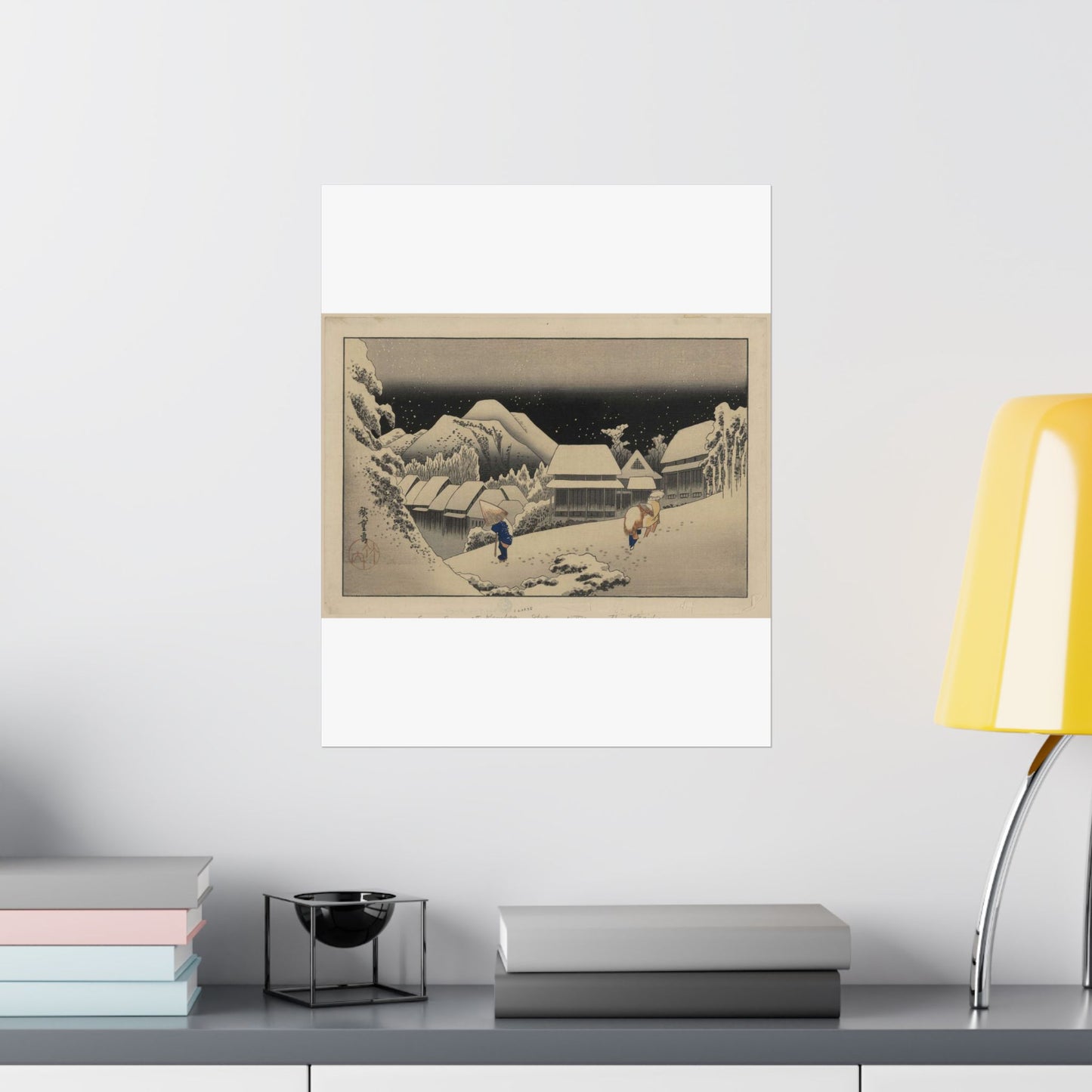Utagawa Hiroshige - Kanbara, Ando Hiroshige - Ukiyo e print High Quality Matte Wall Art Poster for Home, Office, Classroom