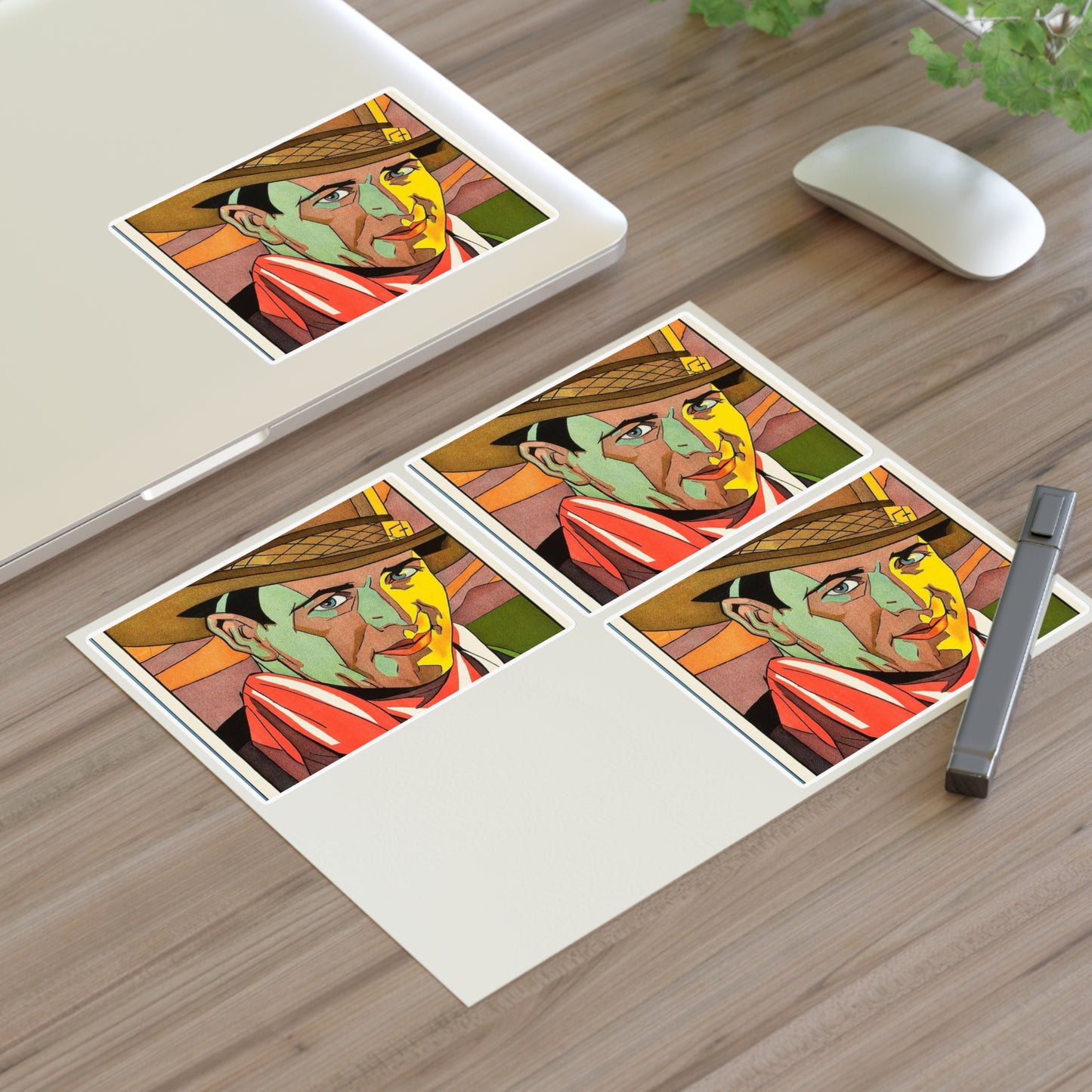 Jesse James 1927 poster, Art Deco Poster Laminated UV Protective Vinyl Stickers