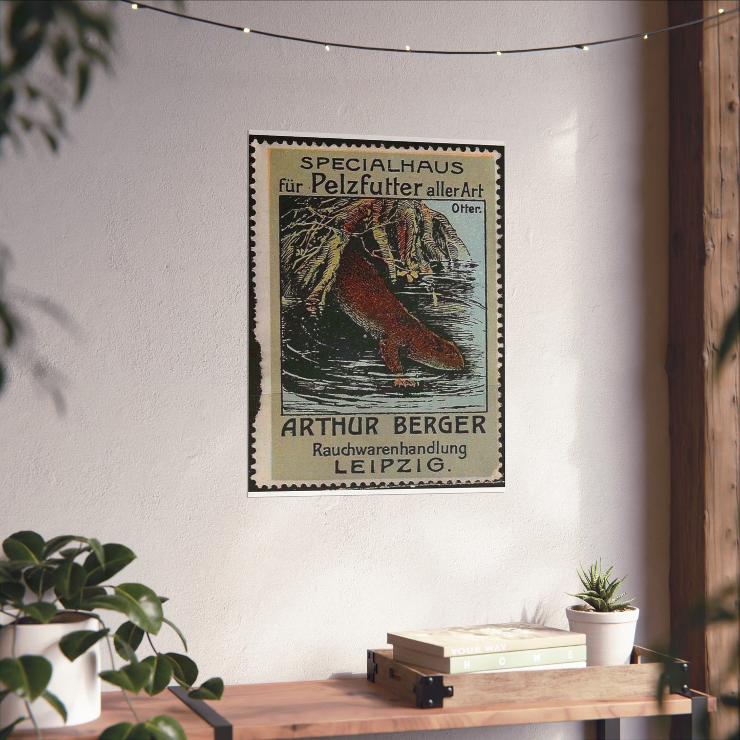 Arthur Berger, fur trader in Leipzig, c. 1910, brand advertisings (07) High Quality Matte Wall Art Poster for Home, Office, Classroom
