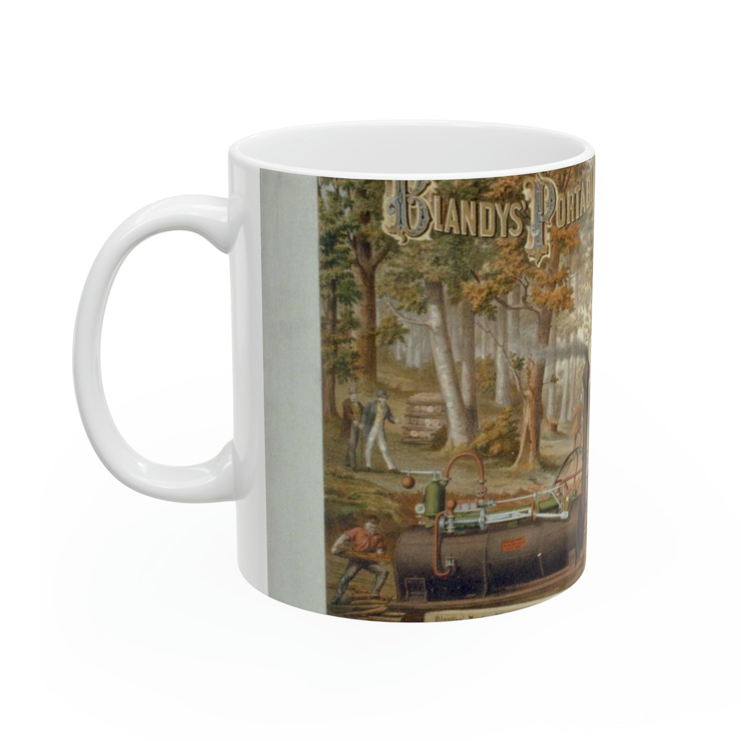 Blandy's portable steam engine and saw mills, Zanesville & Newark Ohio Beautiful Novelty Ceramic Coffee Mug 11oz