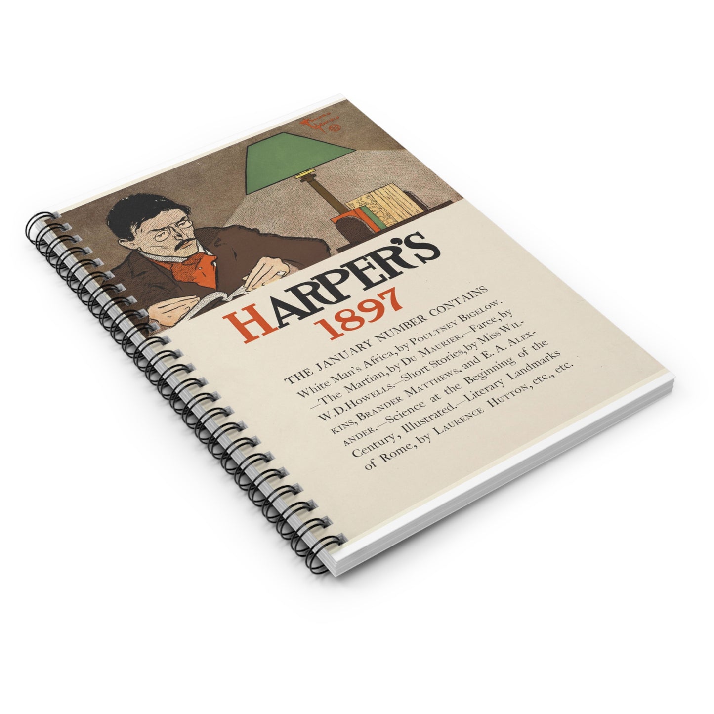 Edward Penfield - Harper's 1897, Art Nouveau poster Spiral Bound Ruled Notebook with Printed Cover