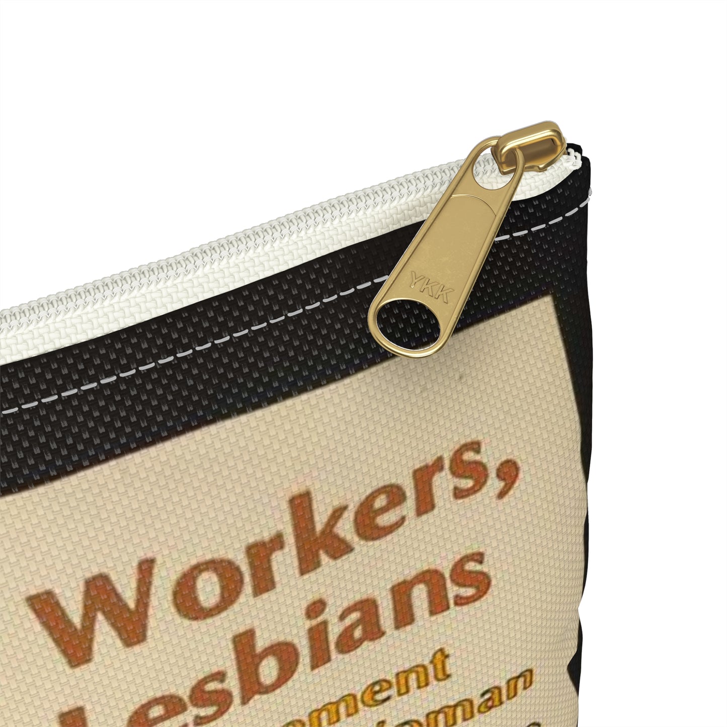 A new era for women workers, minority women and lesbians Large Organizer Pouch with Black Zipper